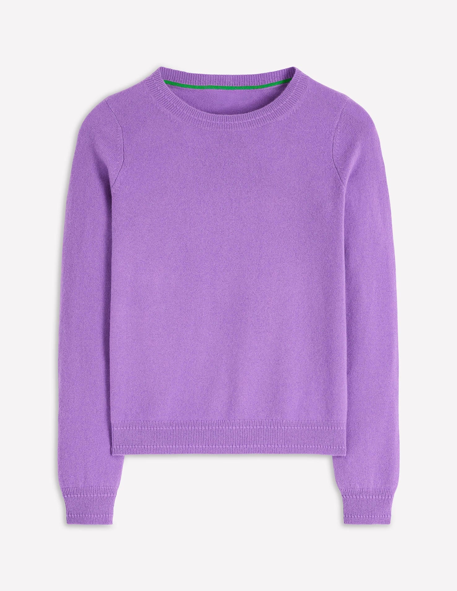 Eva Cashmere Crew Neck Sweater-Purple Topaz - Image 5