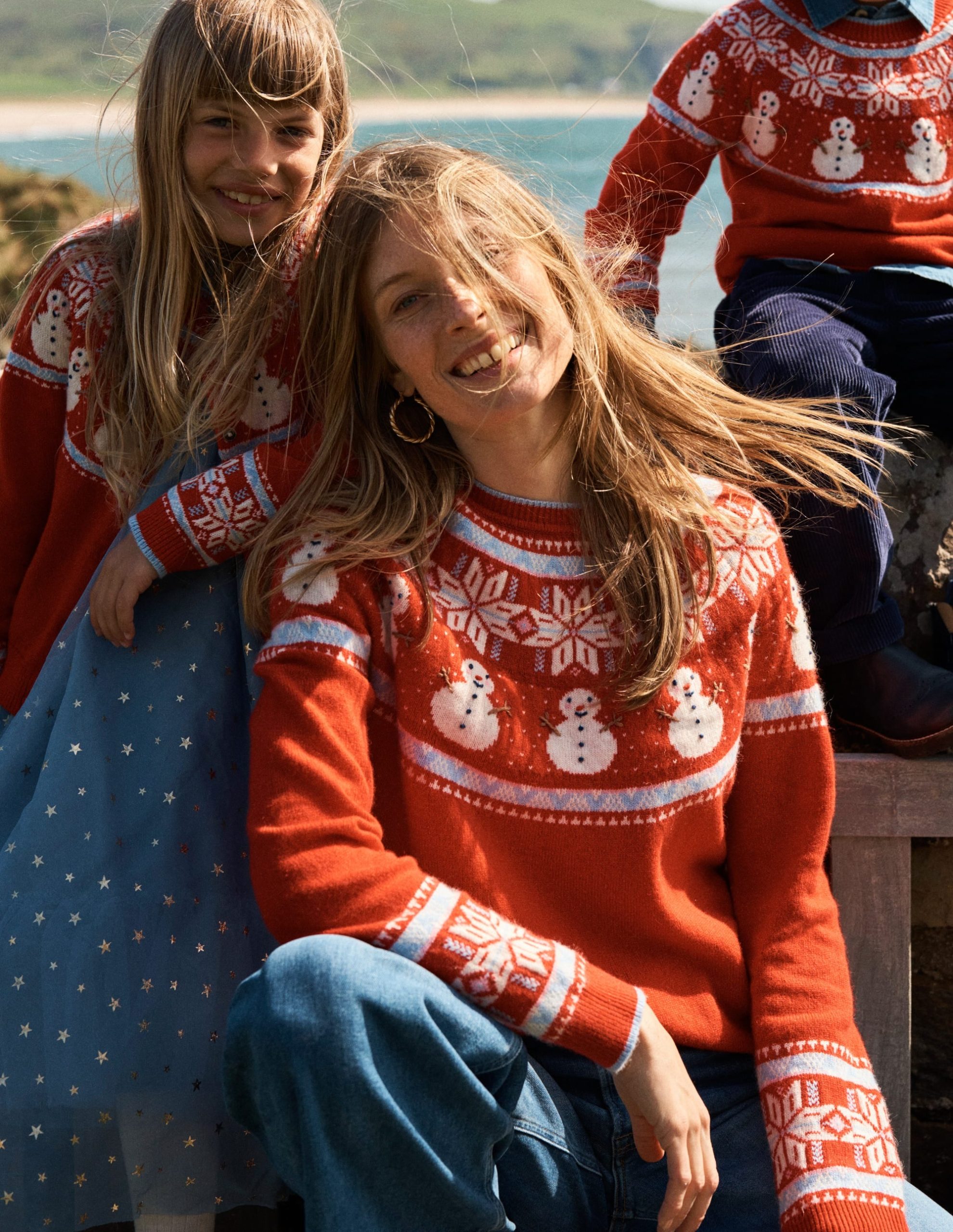 Edie Fair Isle Sweater-Red. Snowman - Image 6