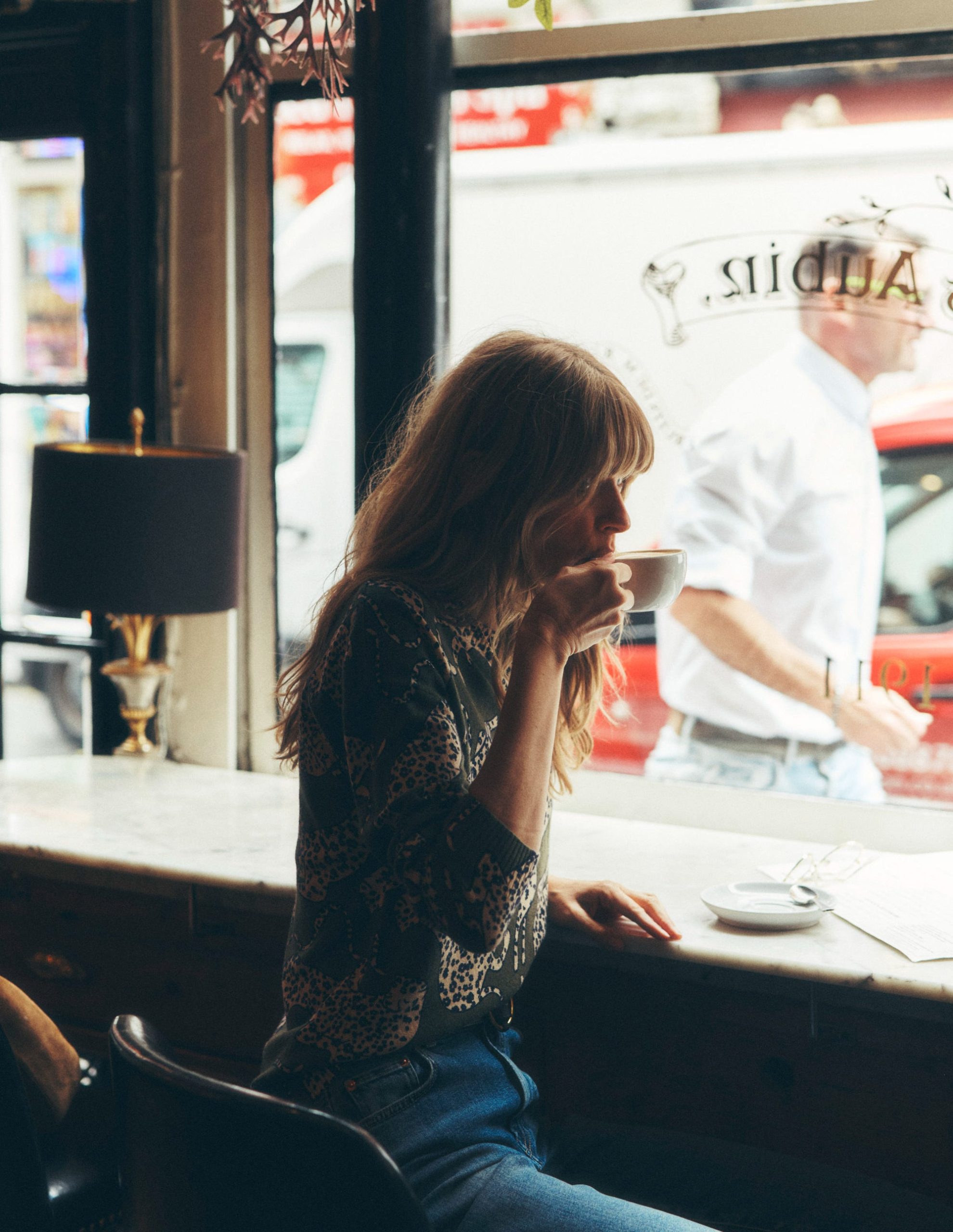 Lydia Cashmere Jumper-Woodland Green. Leopard - Image 6