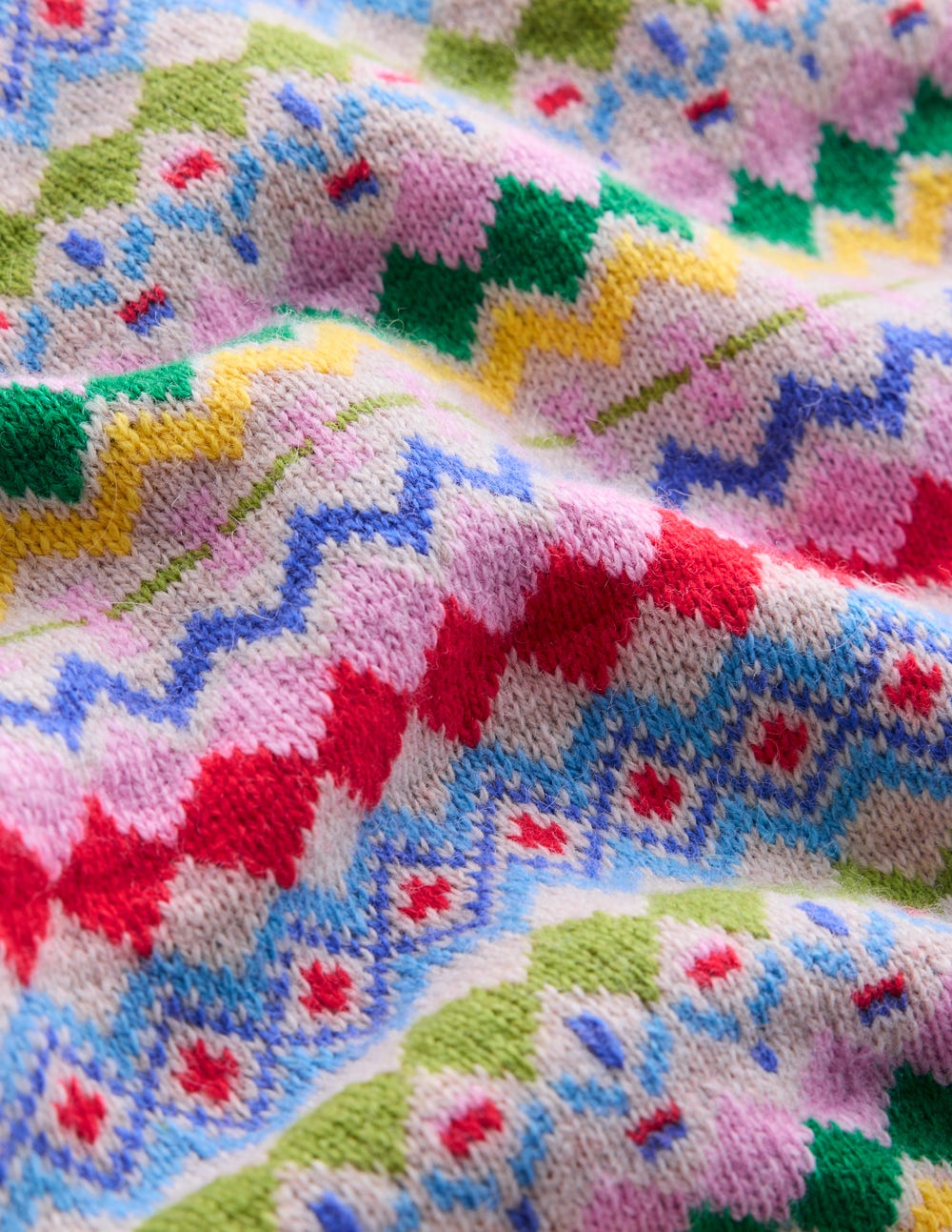 Edie Fair Isle Vest-Oatmeal Melange. Multi - Image 8