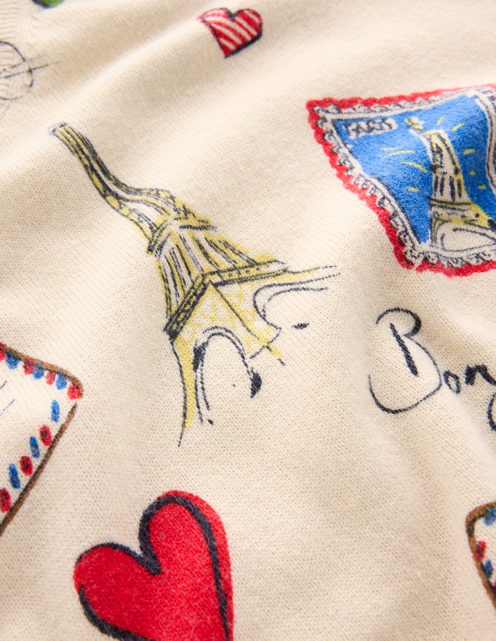 Natasha Novelty Sweater-Ivory. Postcard from Paris - Image 6