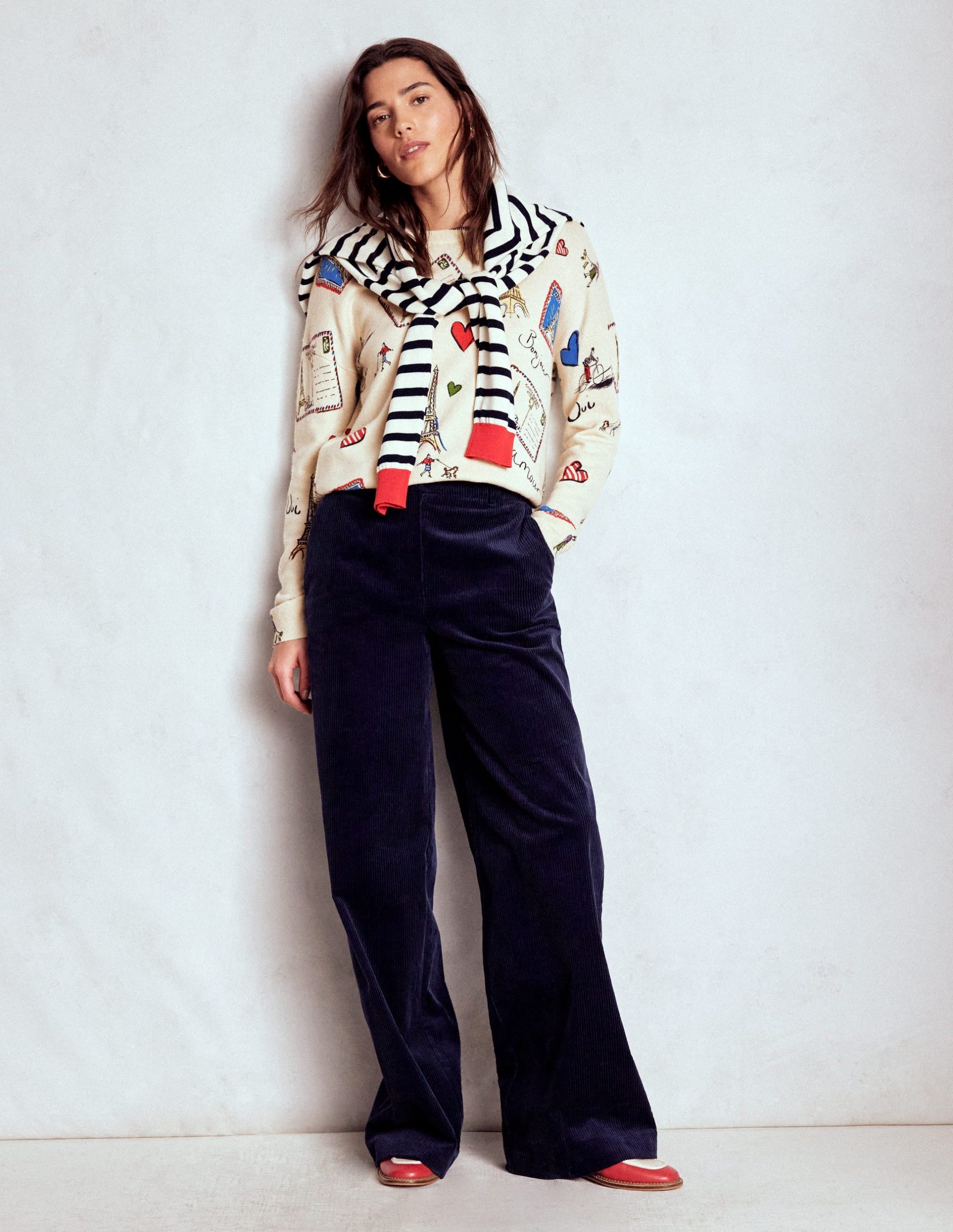 Natasha Novelty Sweater-Ivory. Postcard from Paris - Image 4