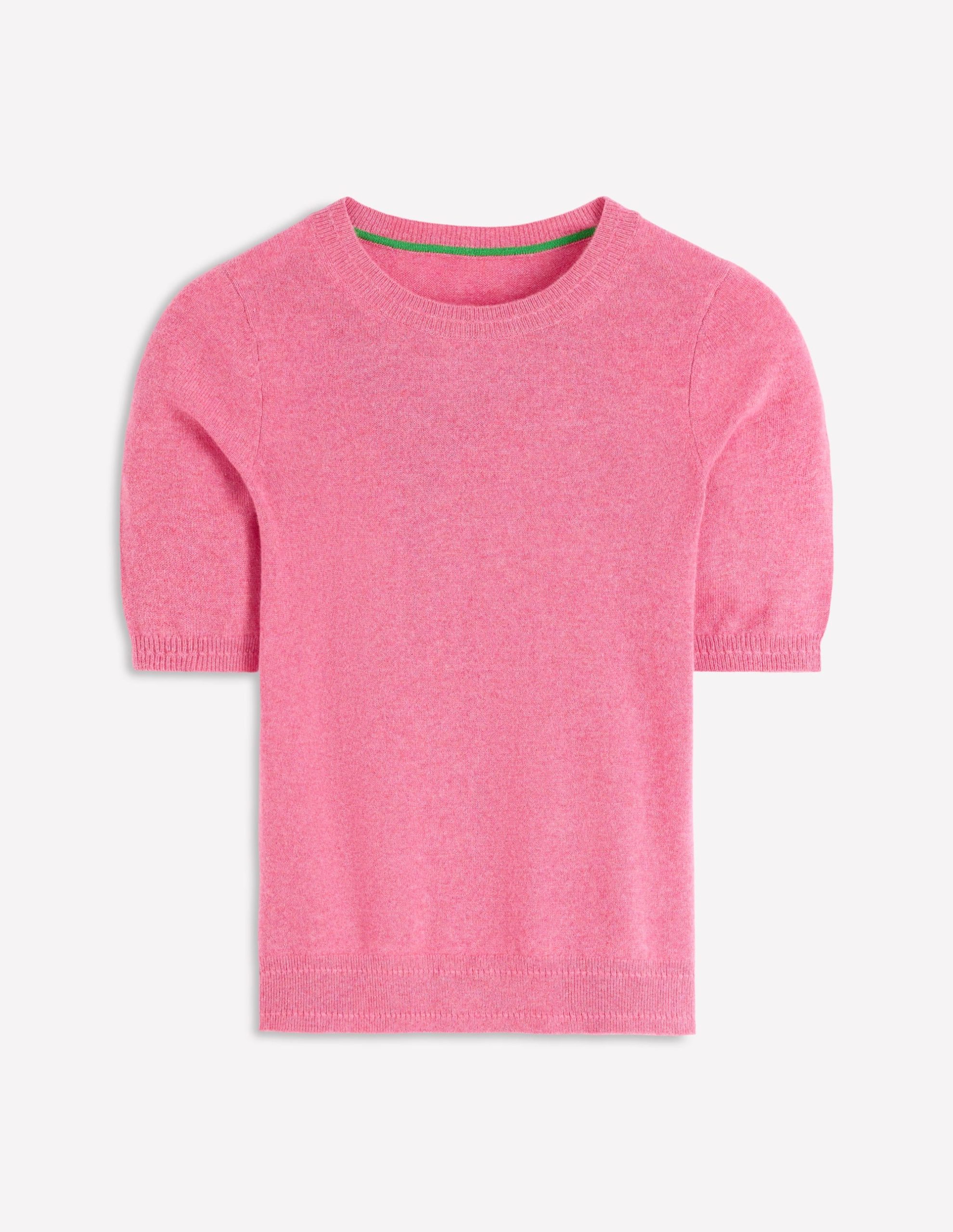 Eva Cashmere T-Shirt-Rose Pink Melange - Image 6