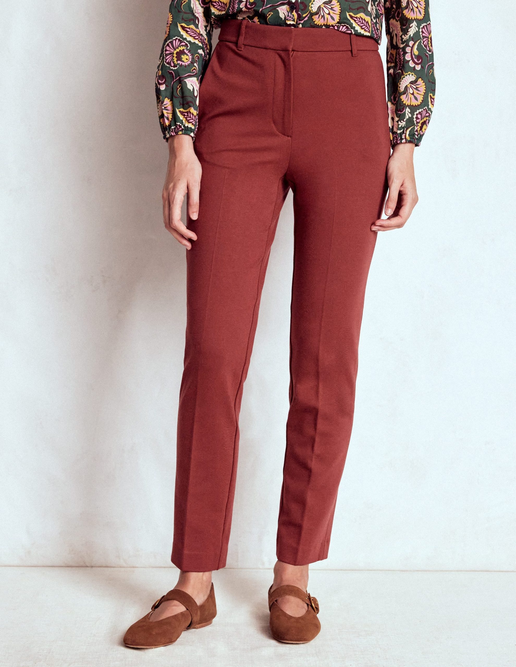 Highgate Ponte Pants-Chestnut - Image 4