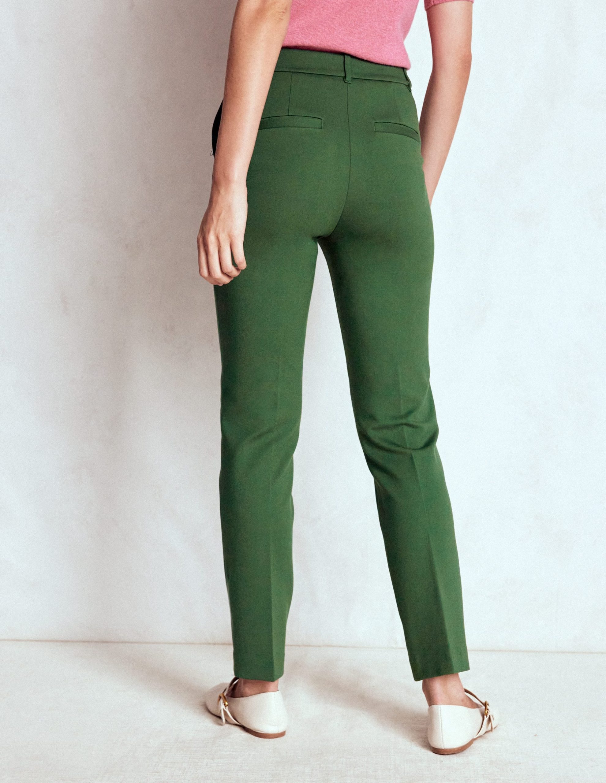 Highgate Ponte Pants-Hunter Green - Image 3