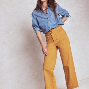 Primrose Patch Pocket Pants-Golden Rye