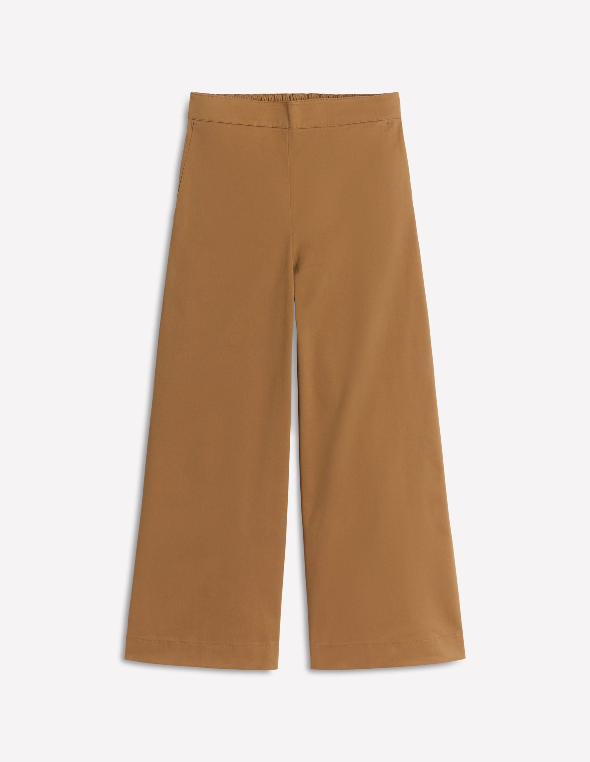 Pull-on Cropped Pants-Hazelnut Brown - Image 6