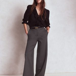 Belgravia Ponte Pants-Charcoal Grey