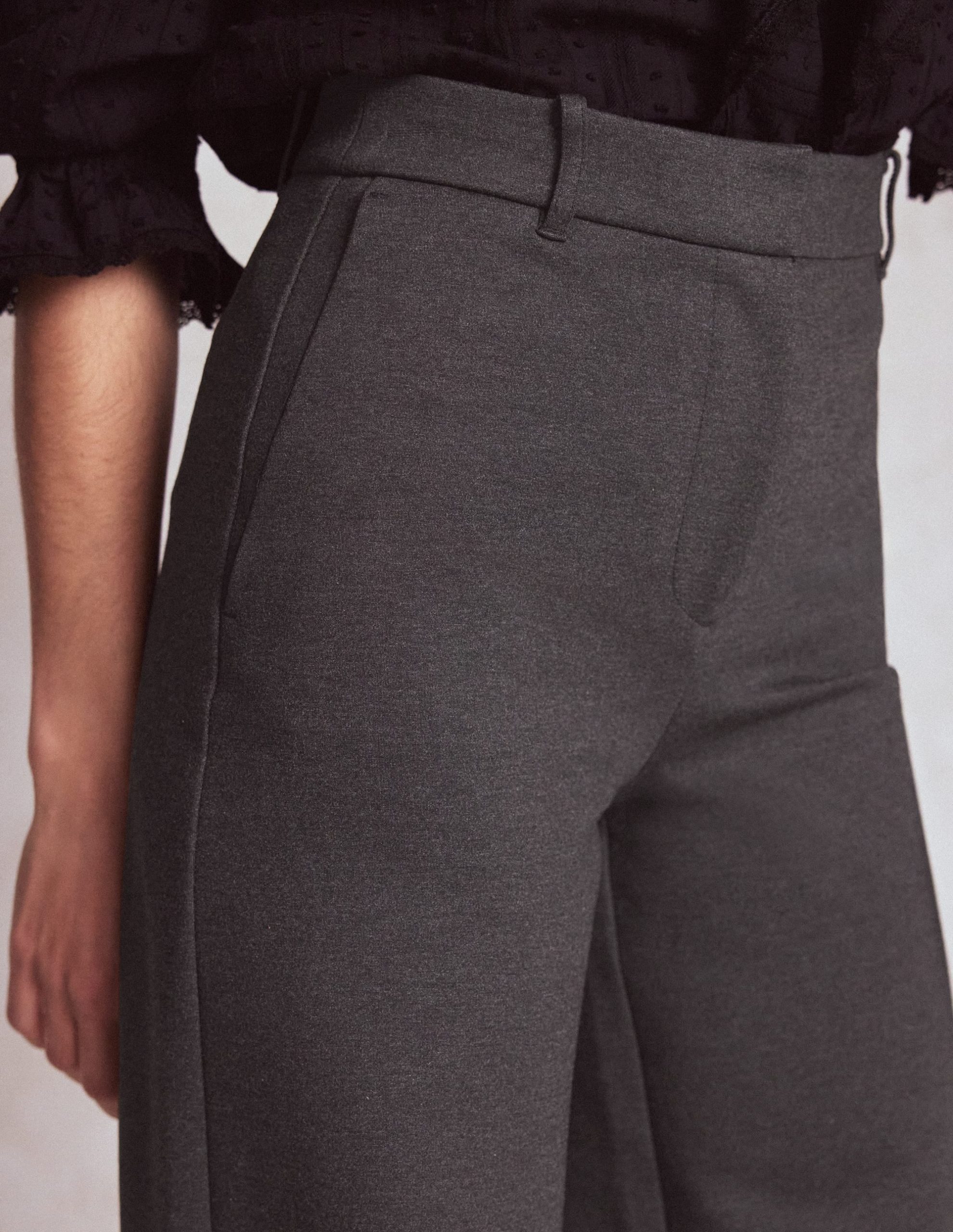 Belgravia Ponte Pants-Charcoal Grey - Image 2