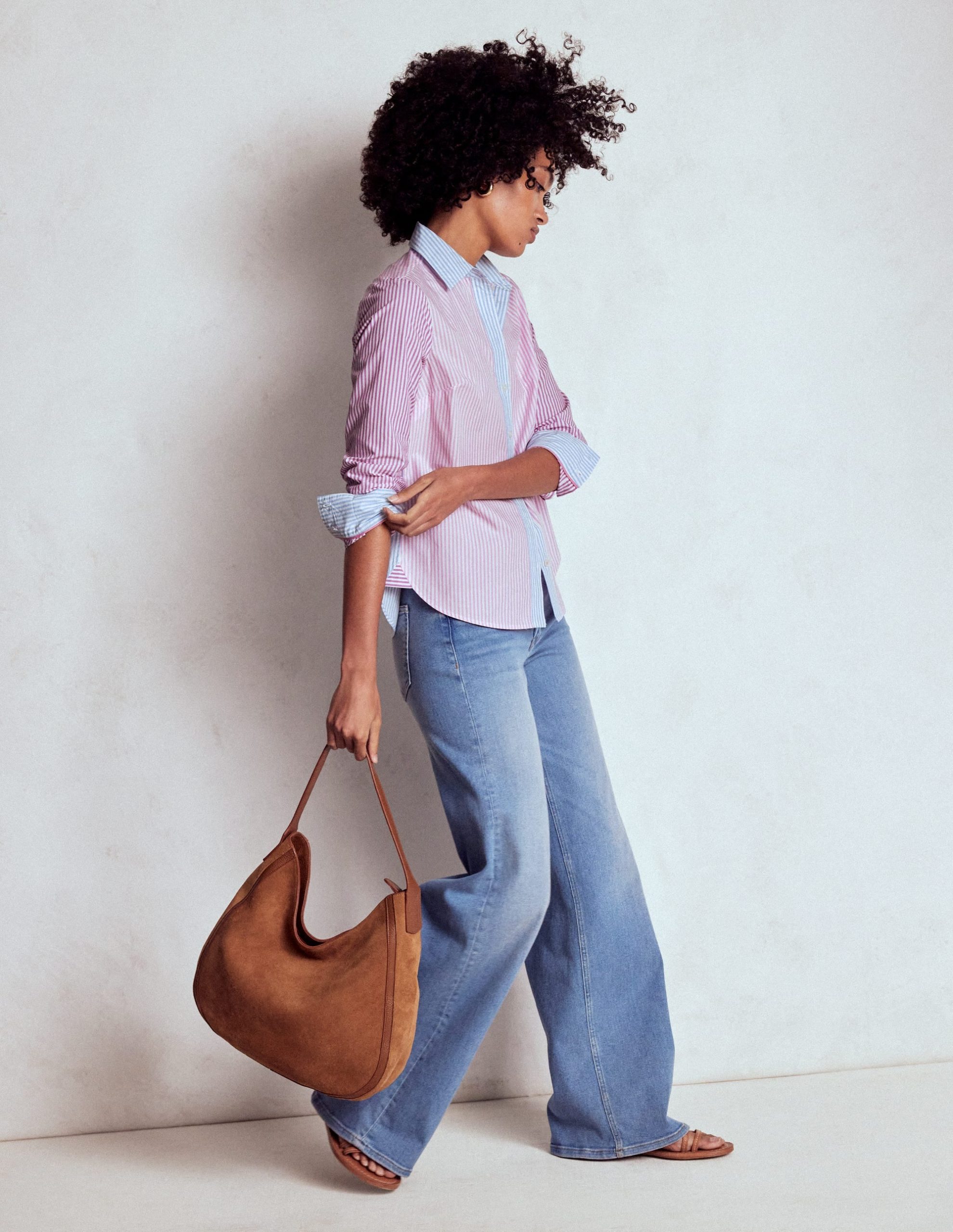 Sienna Cotton Shirt-Hotched. Multi Stripe - Image 5