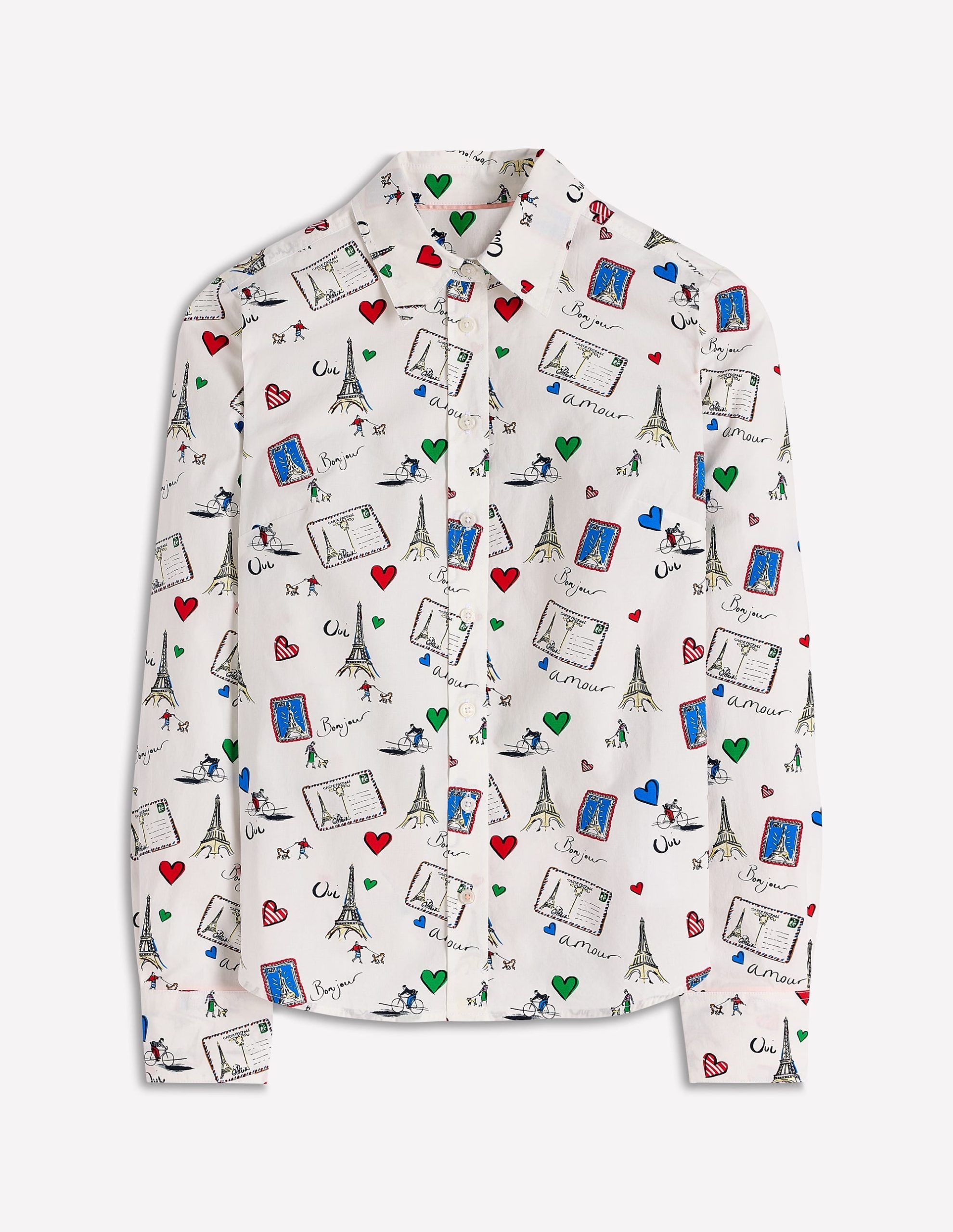 Sienna Cotton Shirt-Ivory. Postcard from Paris - Image 5