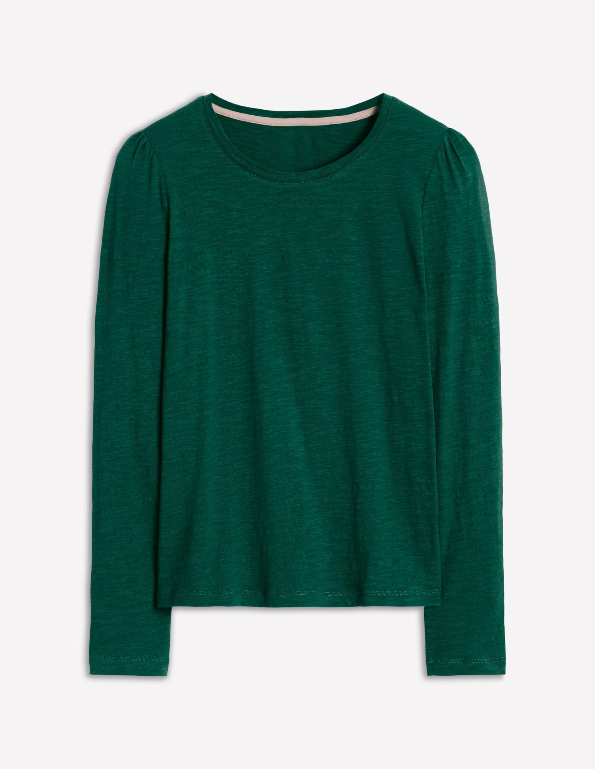 Cotton Crew Long Sleeve Top-Drake Green - Image 6