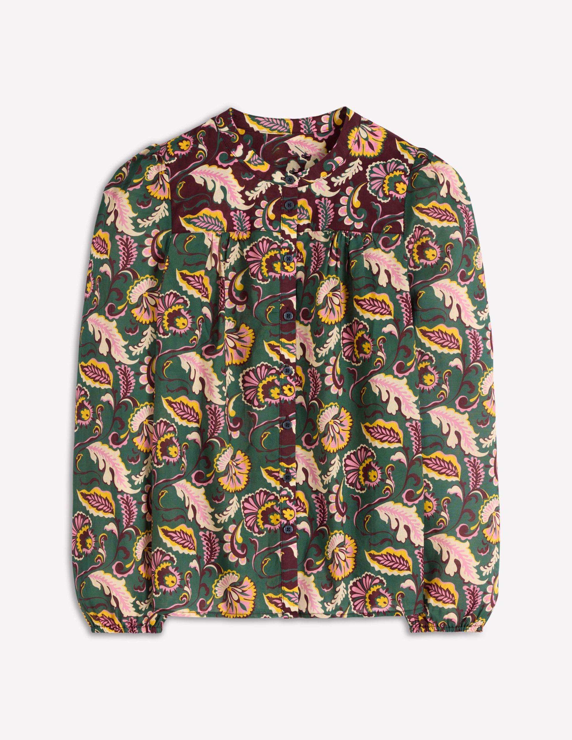 Corrine Cotton Top-Dark Green. Ornate Meadow - Image 5