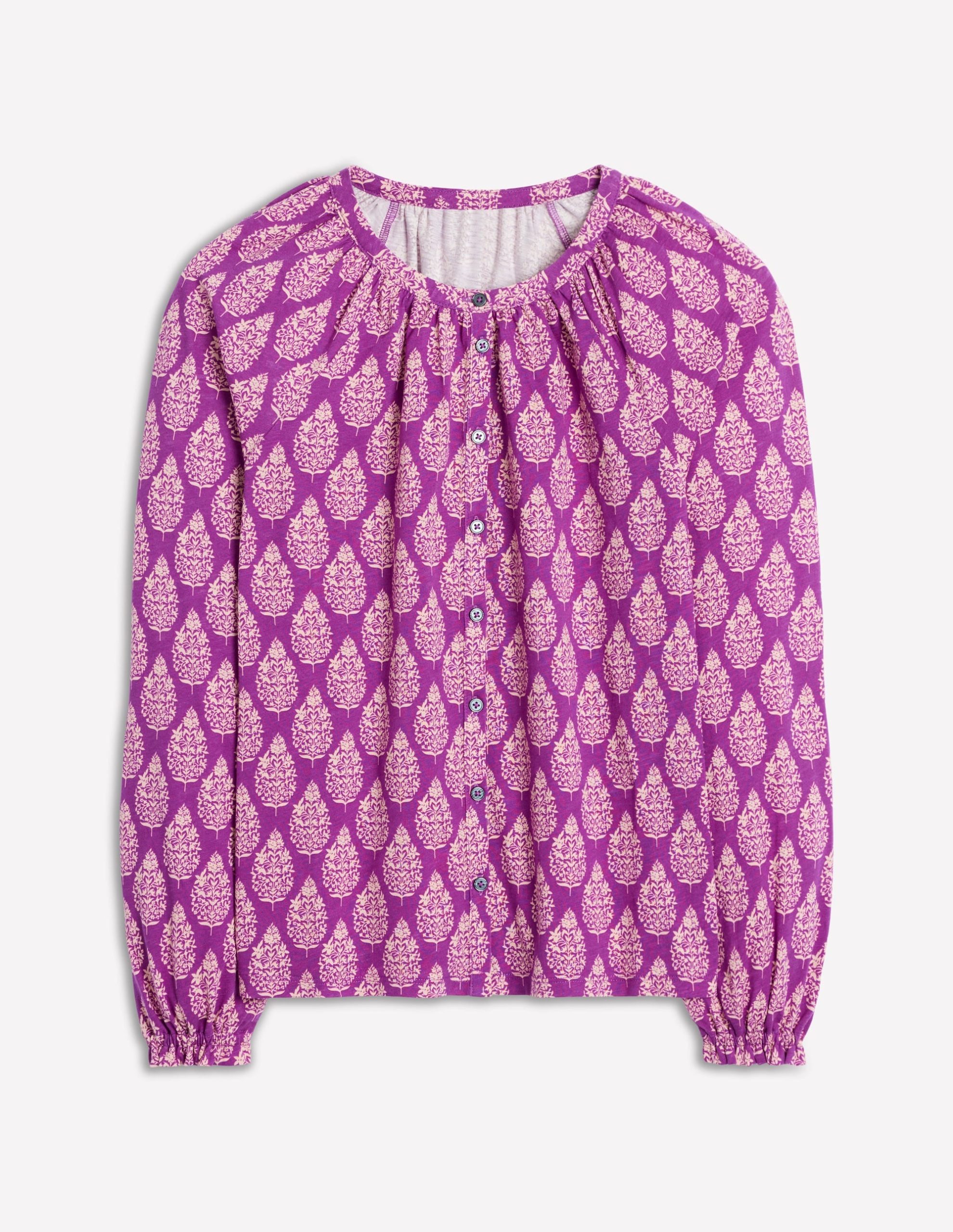 Isla Long Sleeve Jersey Shirt-Purple. Wildflower Bouquet - Image 7