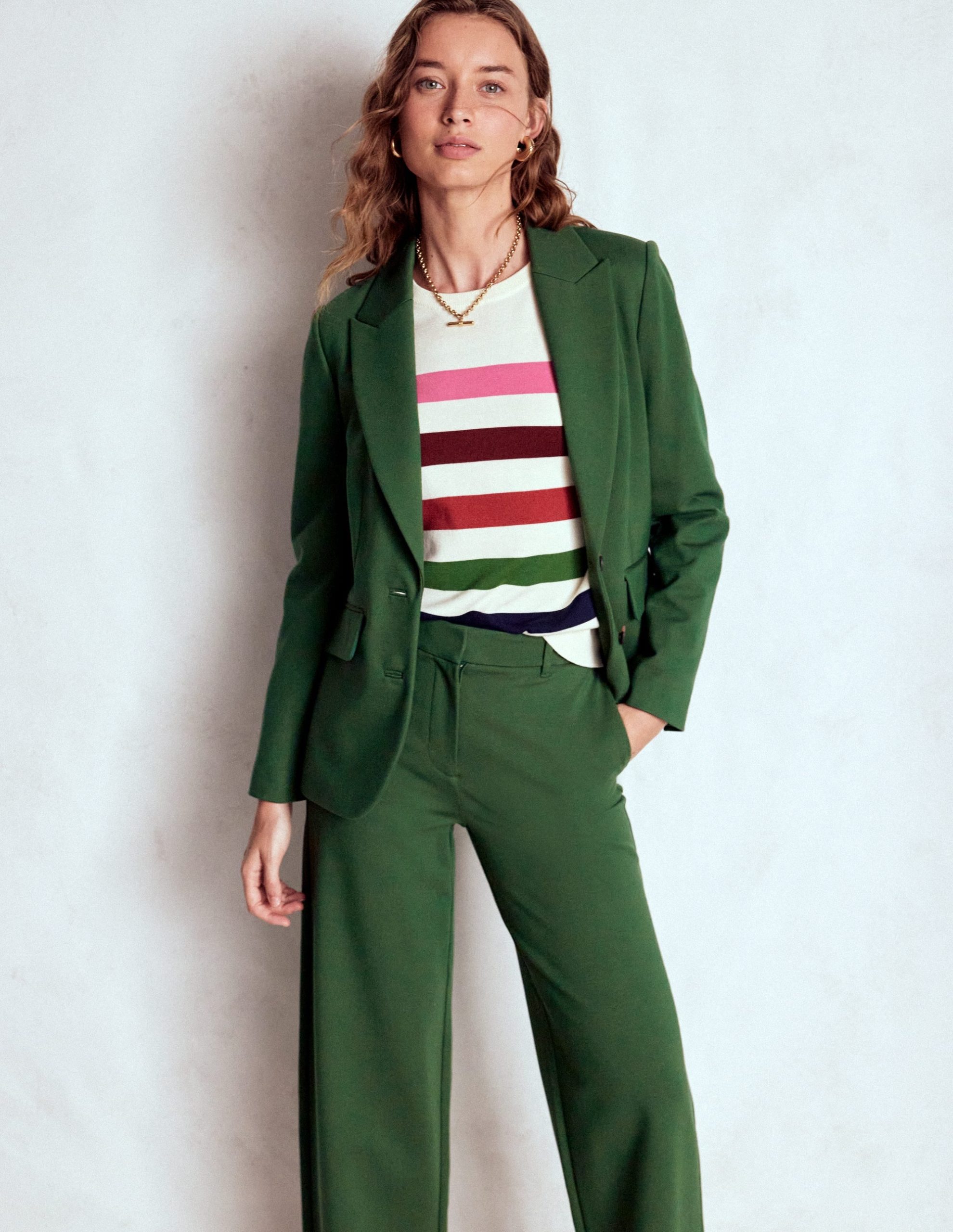Marylebone Ponte Blazer-Hunter green