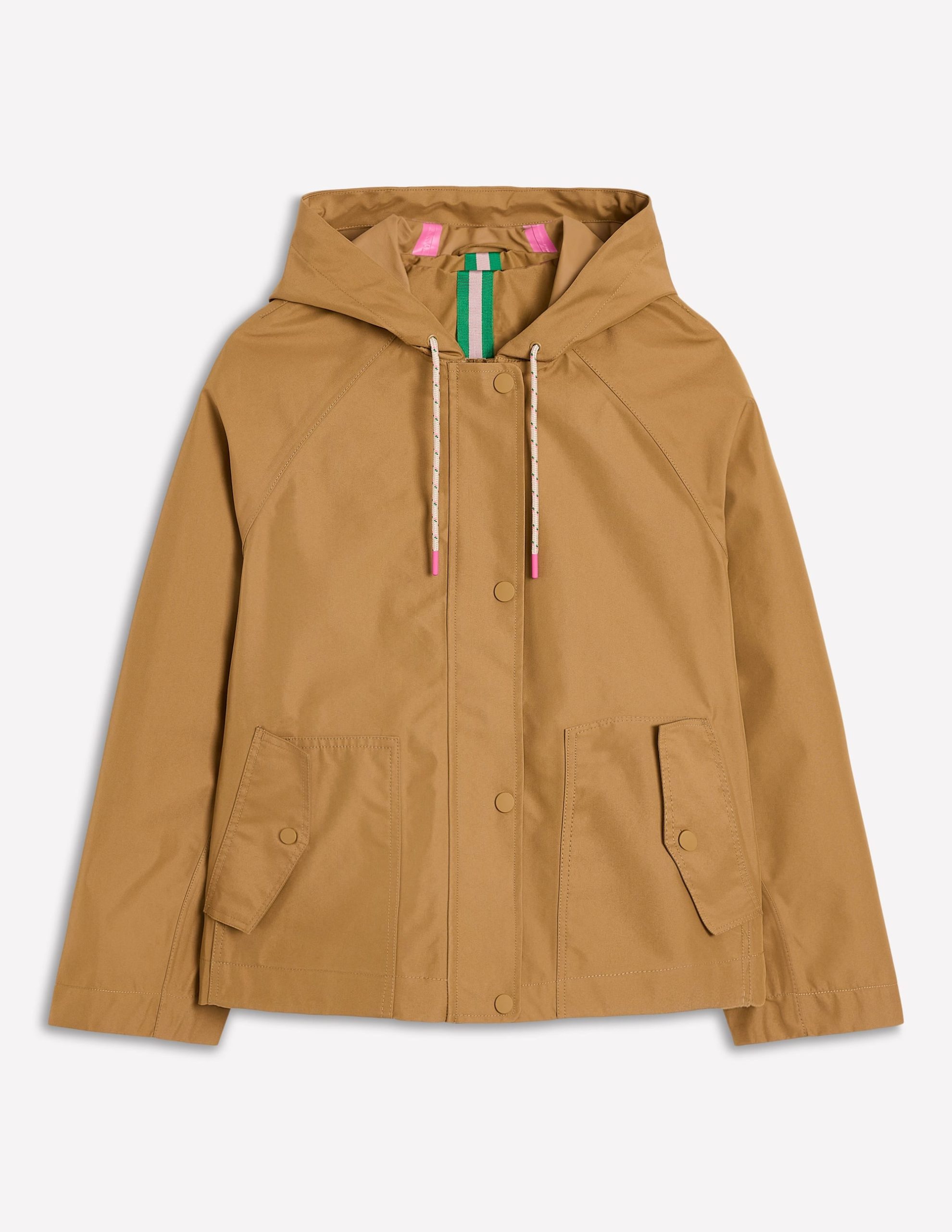 Cropped Rain Mac-Hazelnut Brown - Image 6