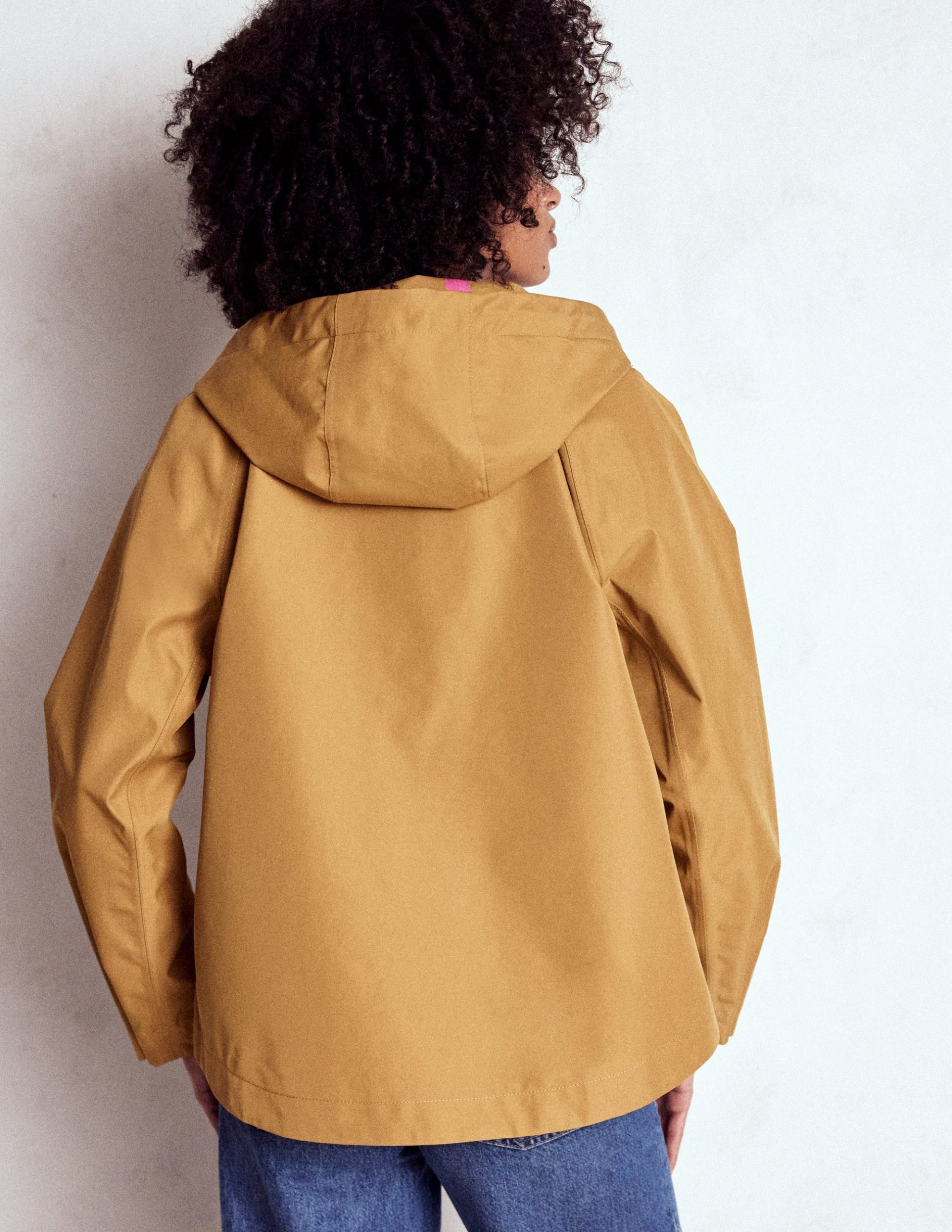Cropped Rain Mac-Hazelnut Brown - Image 4