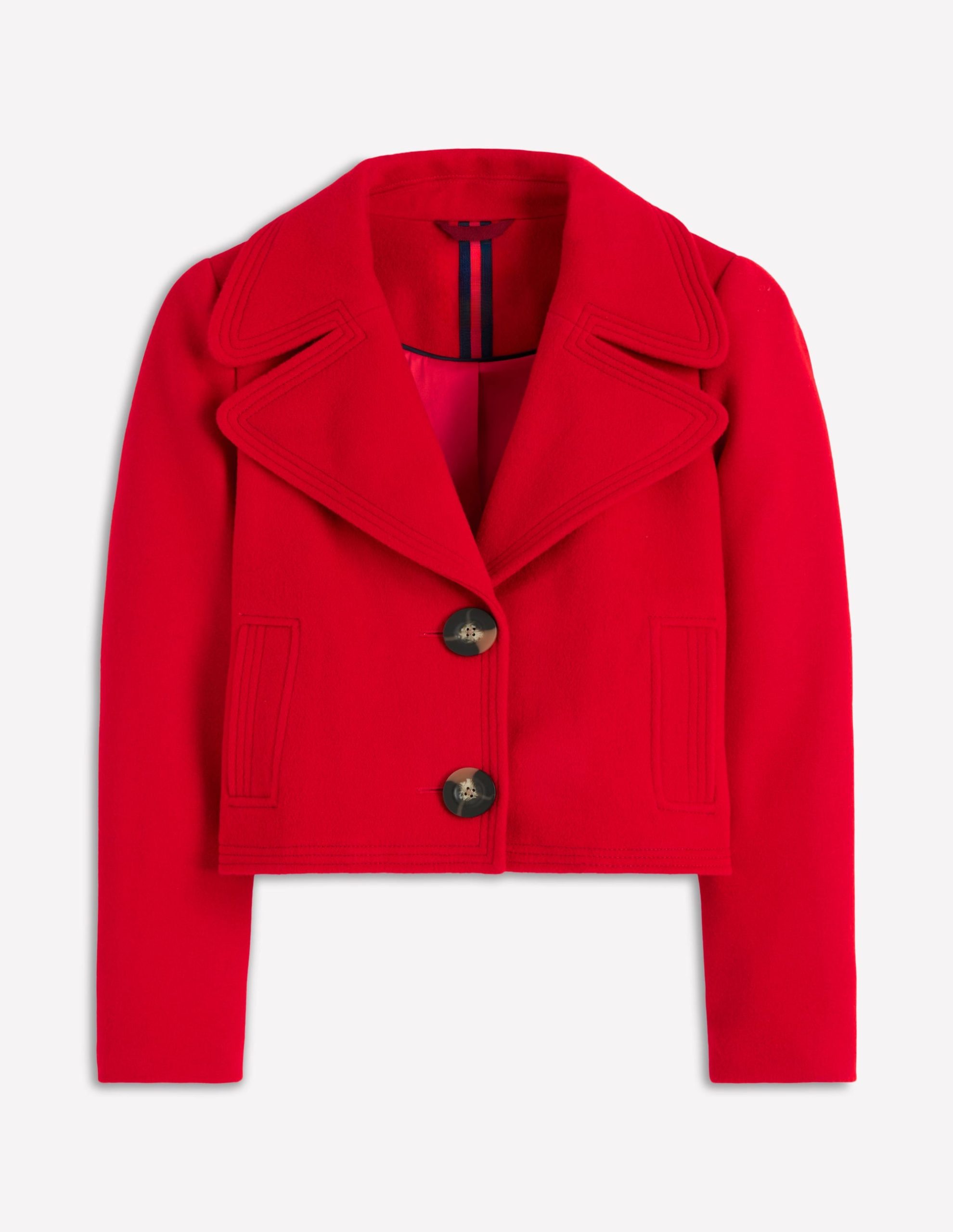 Topstitch Jacket-Poppy Red - Image 6