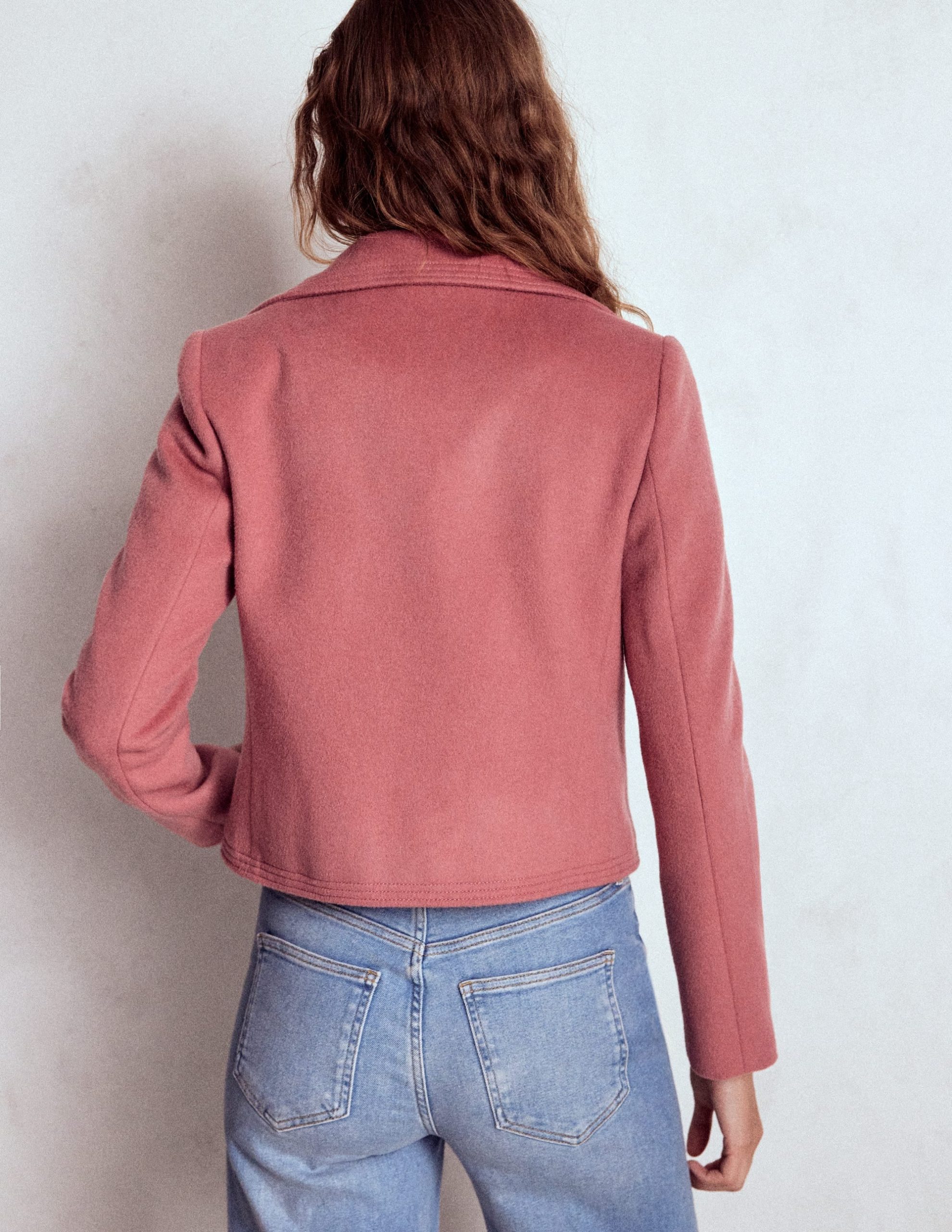 Topstitch Jacket-DUSTY PINK - Image 3