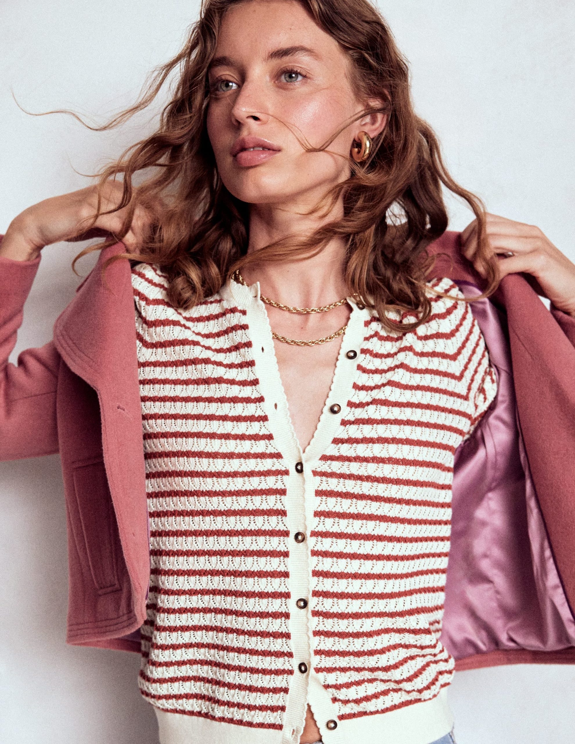 Topstitch Jacket-DUSTY PINK - Image 4