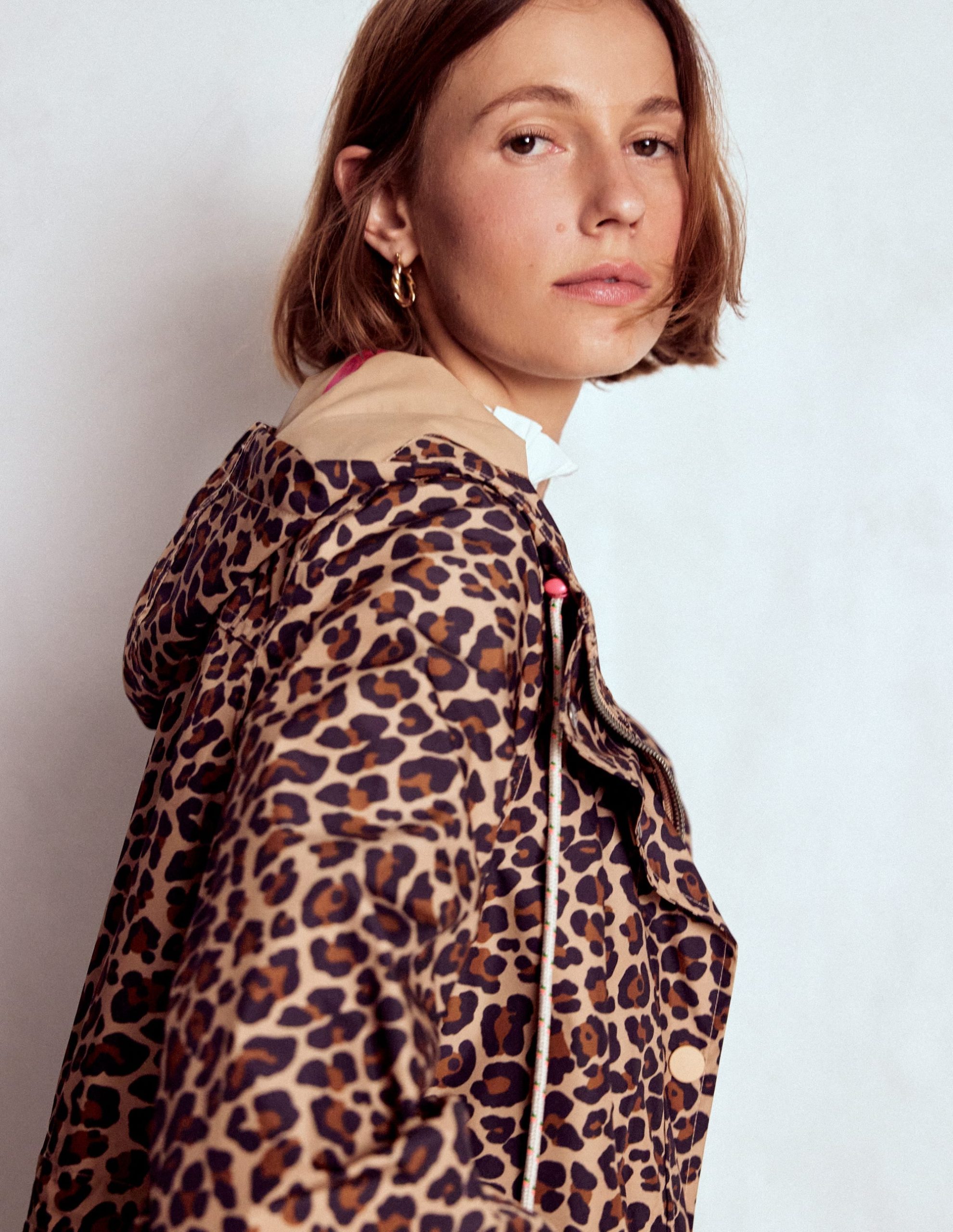 Longline Rain Mac-Multi. Cheetah Pop - Image 2