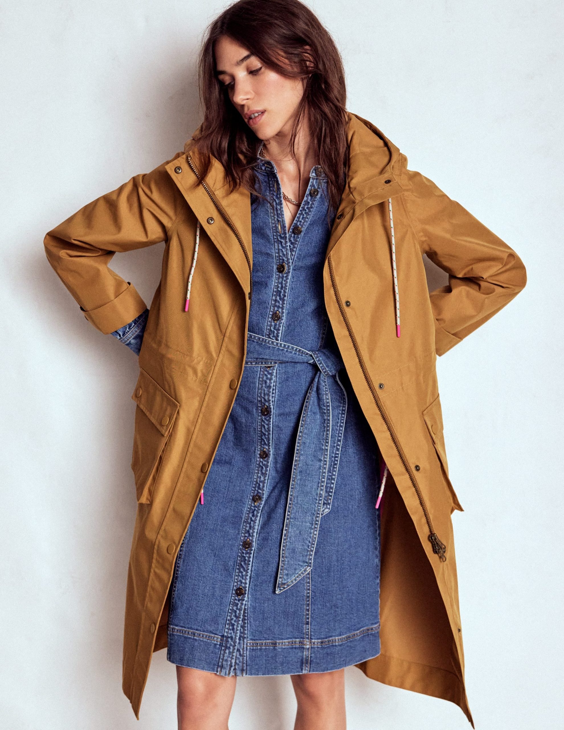 Longline Rain Mac-Hazelnut Brown - Image 3