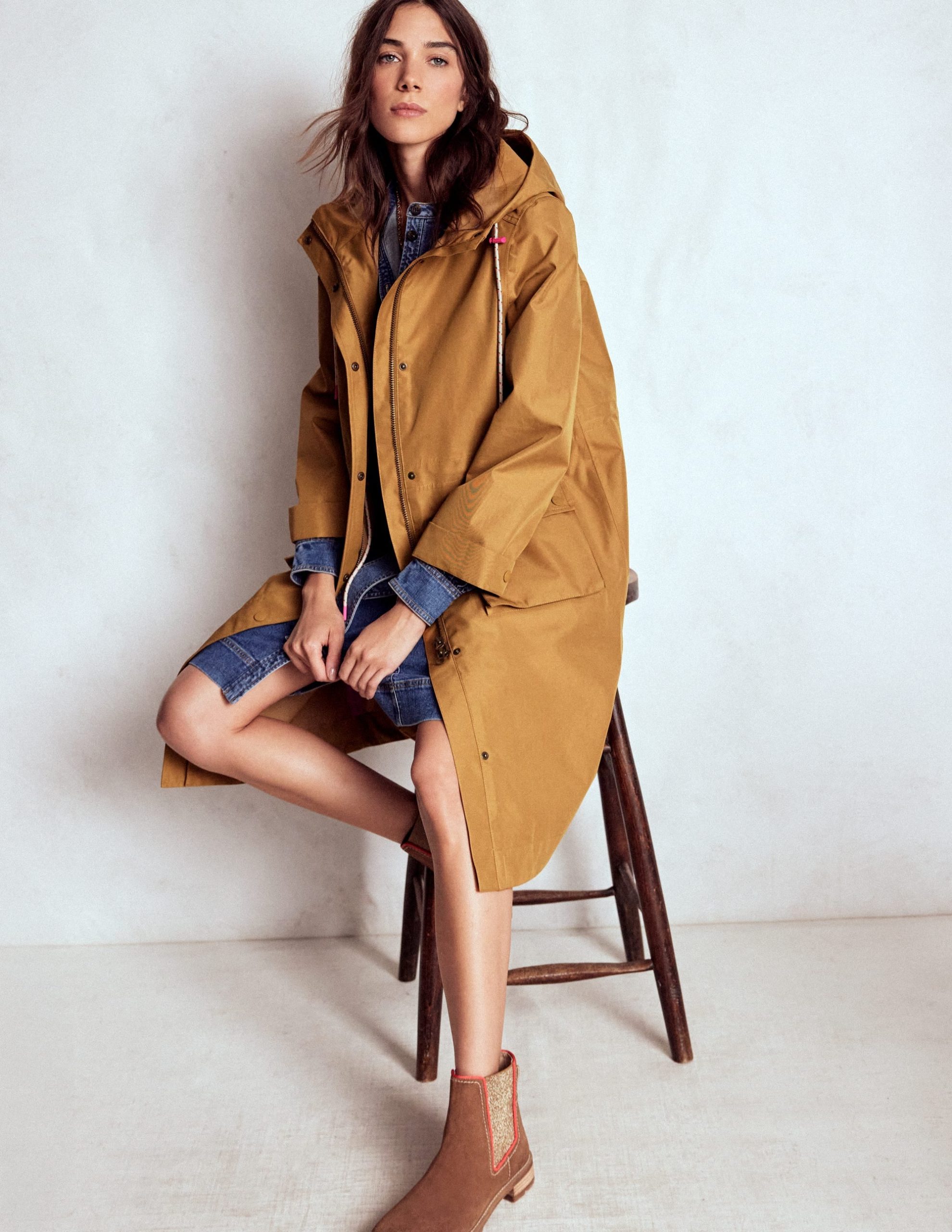 Longline Rain Mac-Hazelnut Brown - Image 4