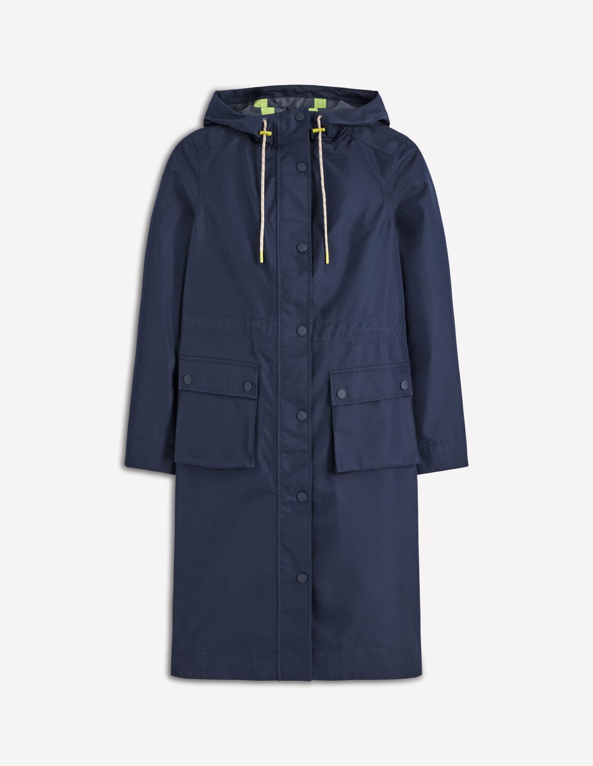 Longline Rain Mac-Navy Colourblock - Image 5