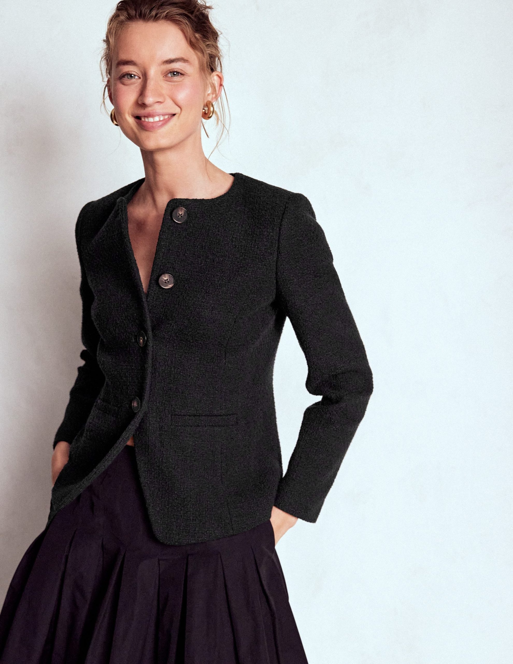 Hampstead Textured Blazer-Black - Image 4