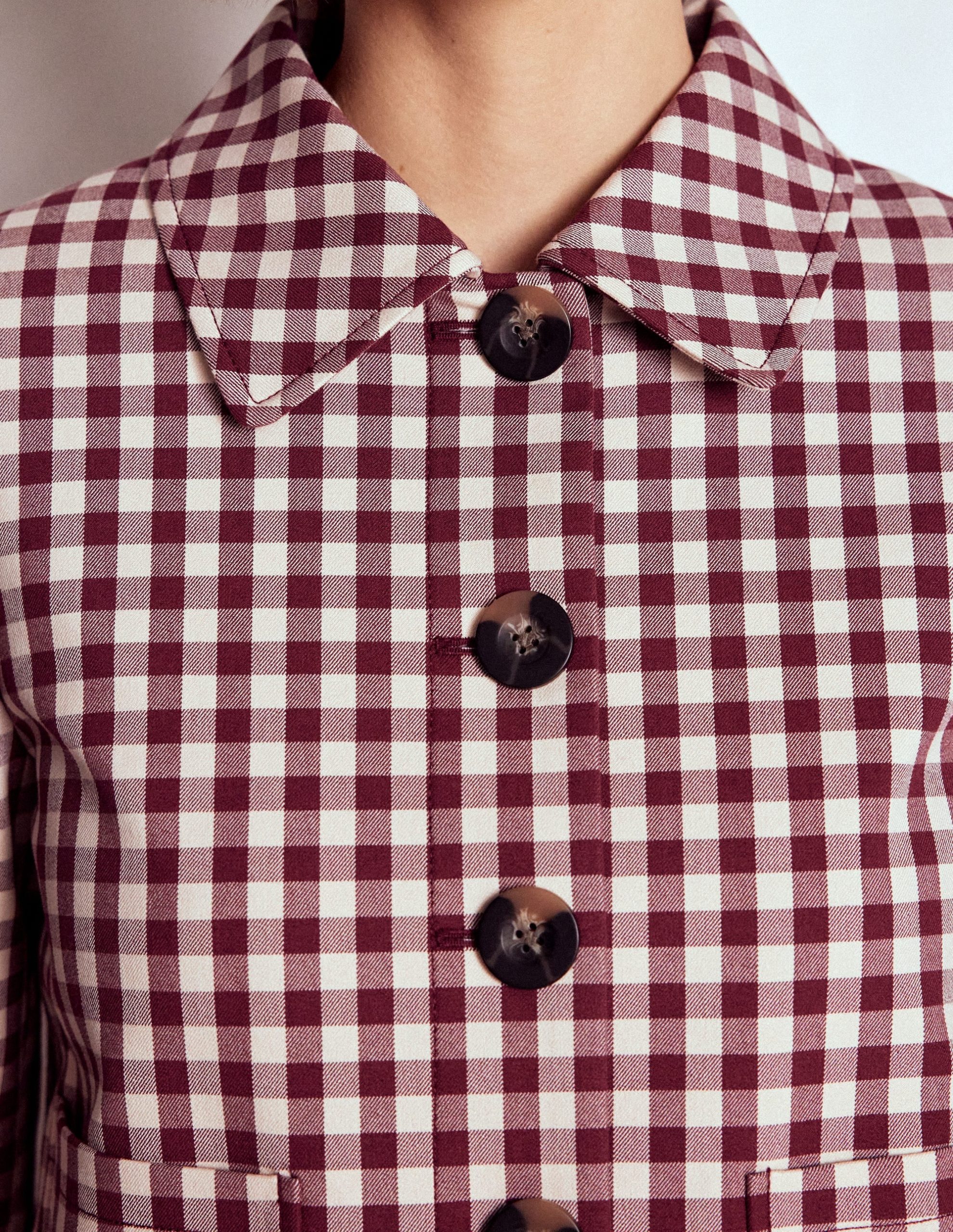 Knightsbridge Gingham Jacket-Chestnut Gingham - Image 2