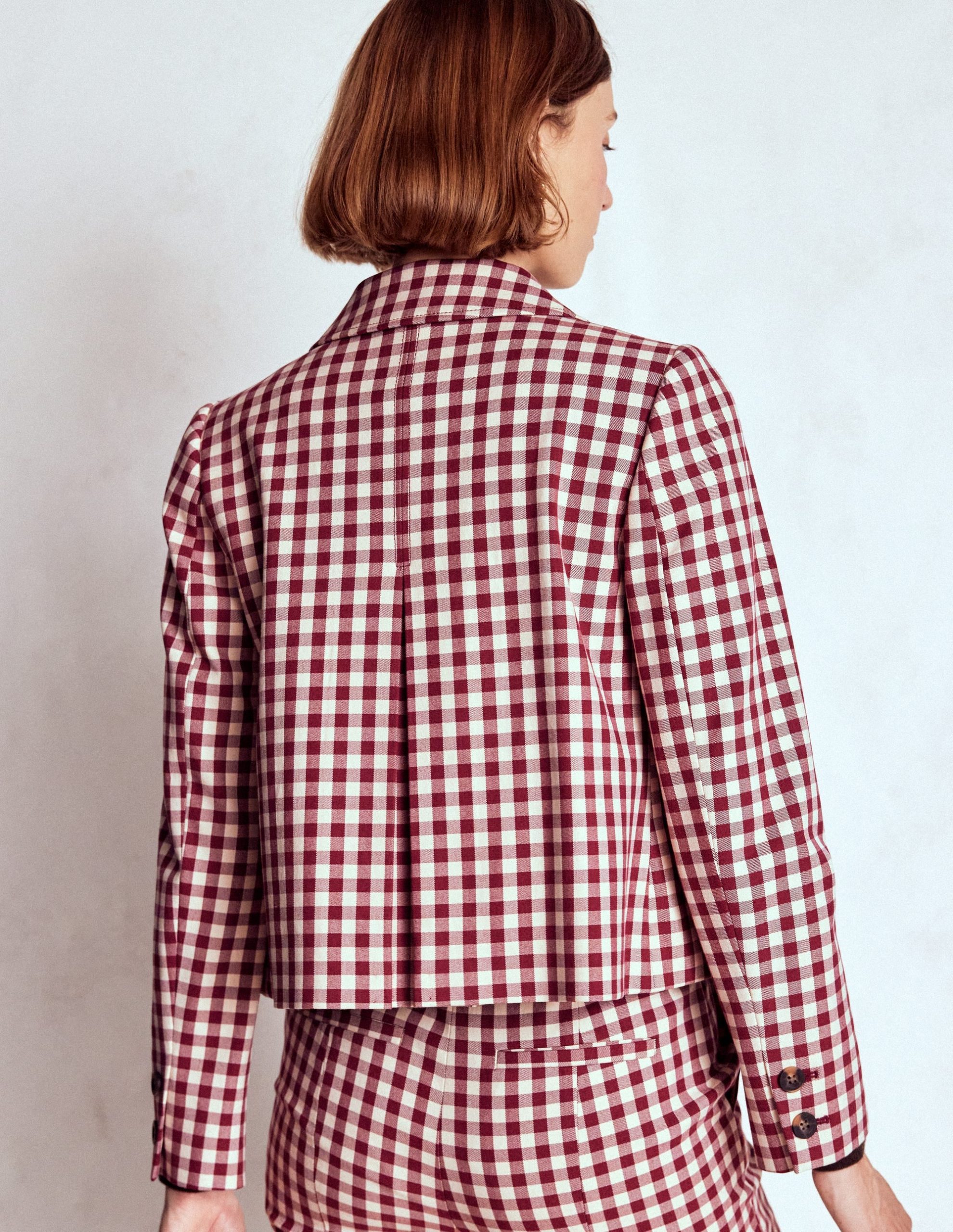 Knightsbridge Gingham Jacket-Chestnut Gingham - Image 3
