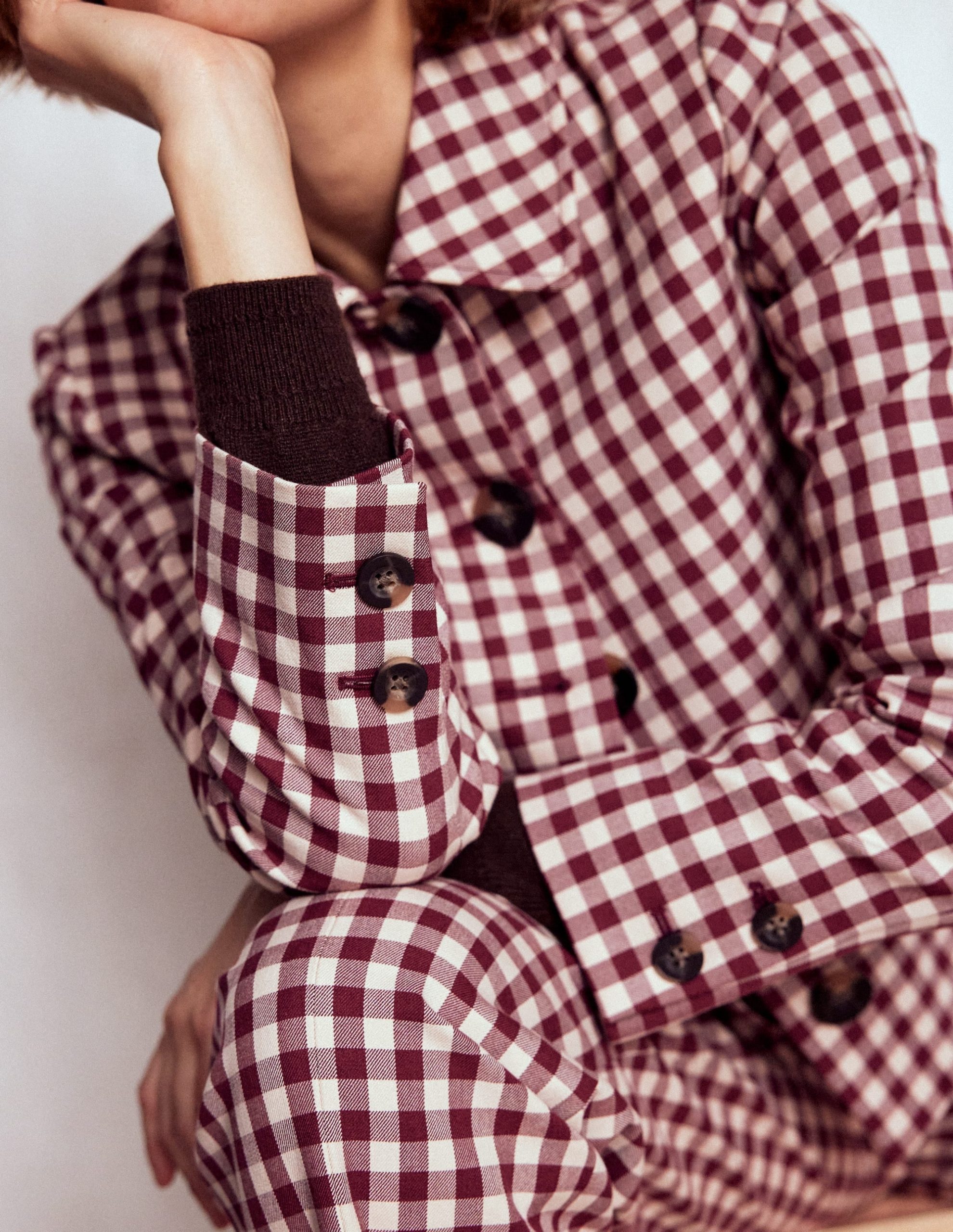 Knightsbridge Gingham Jacket-Chestnut Gingham - Image 5