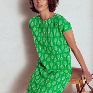 Leah Jersey T-shirt Dress-Rich Emerald. Tennis