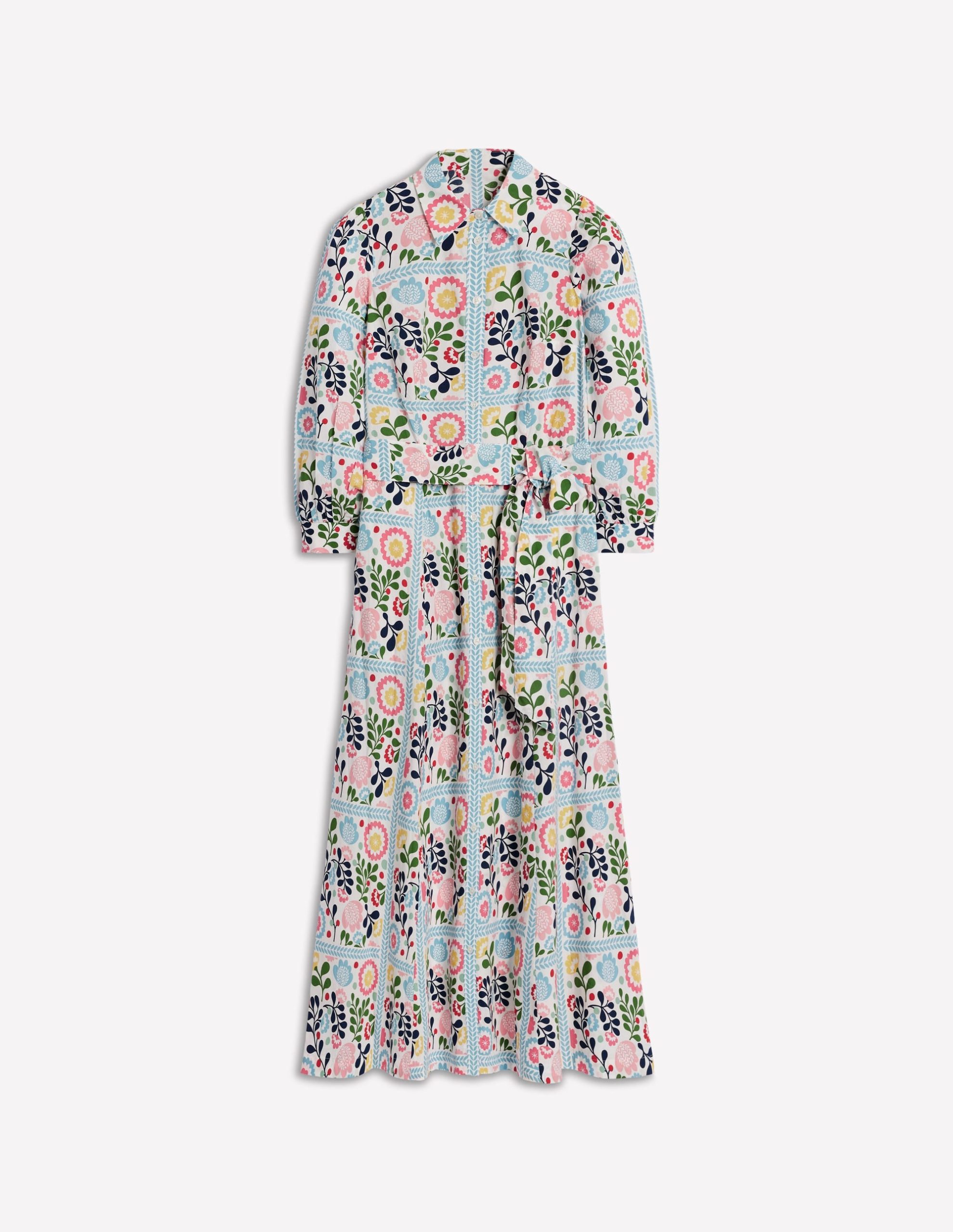 Clara Cotton Shirt Dress-Multi. Walled Garden - Image 7