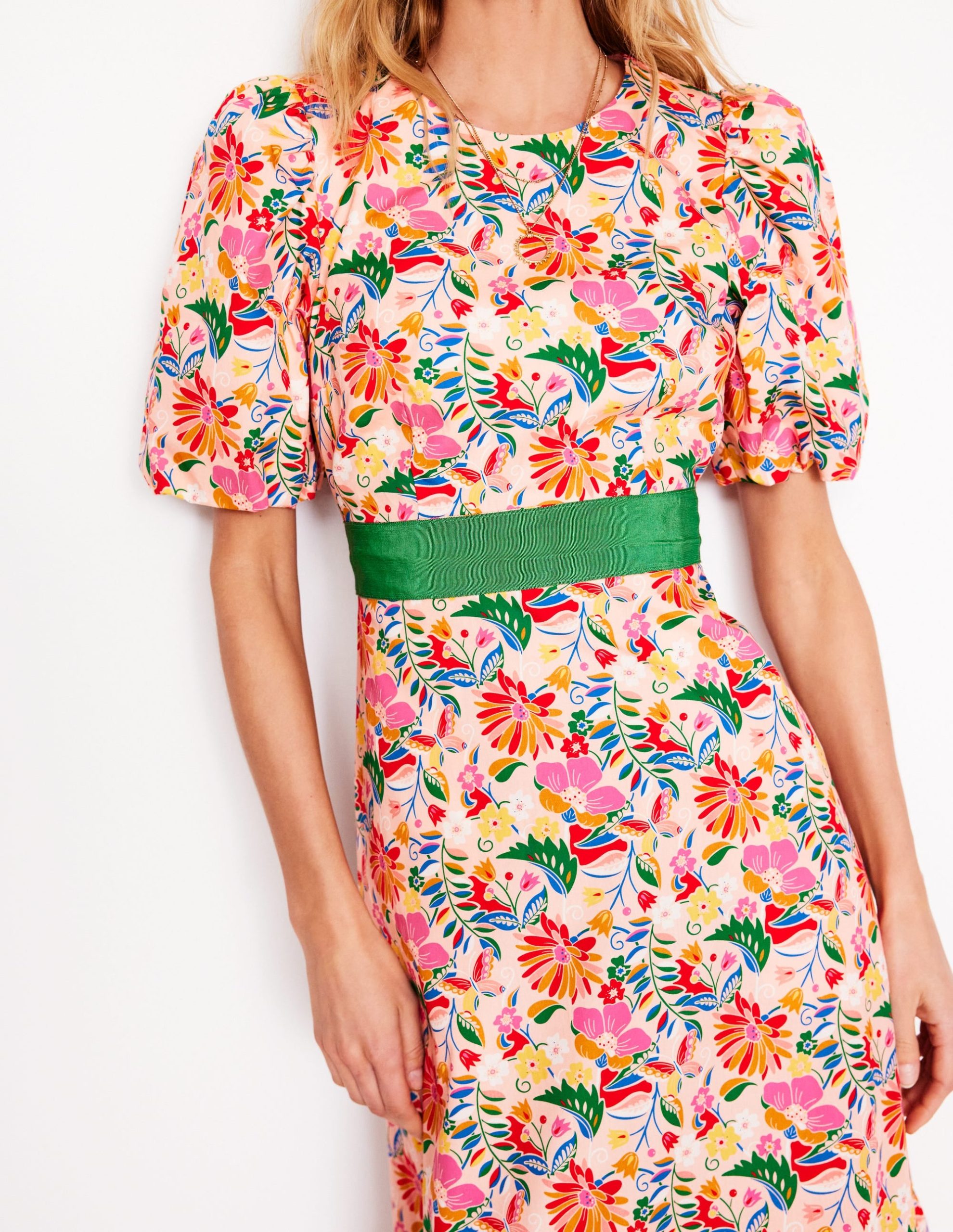 Grosgrain Waist Dress-Multi. Wildflower Trail - Image 2