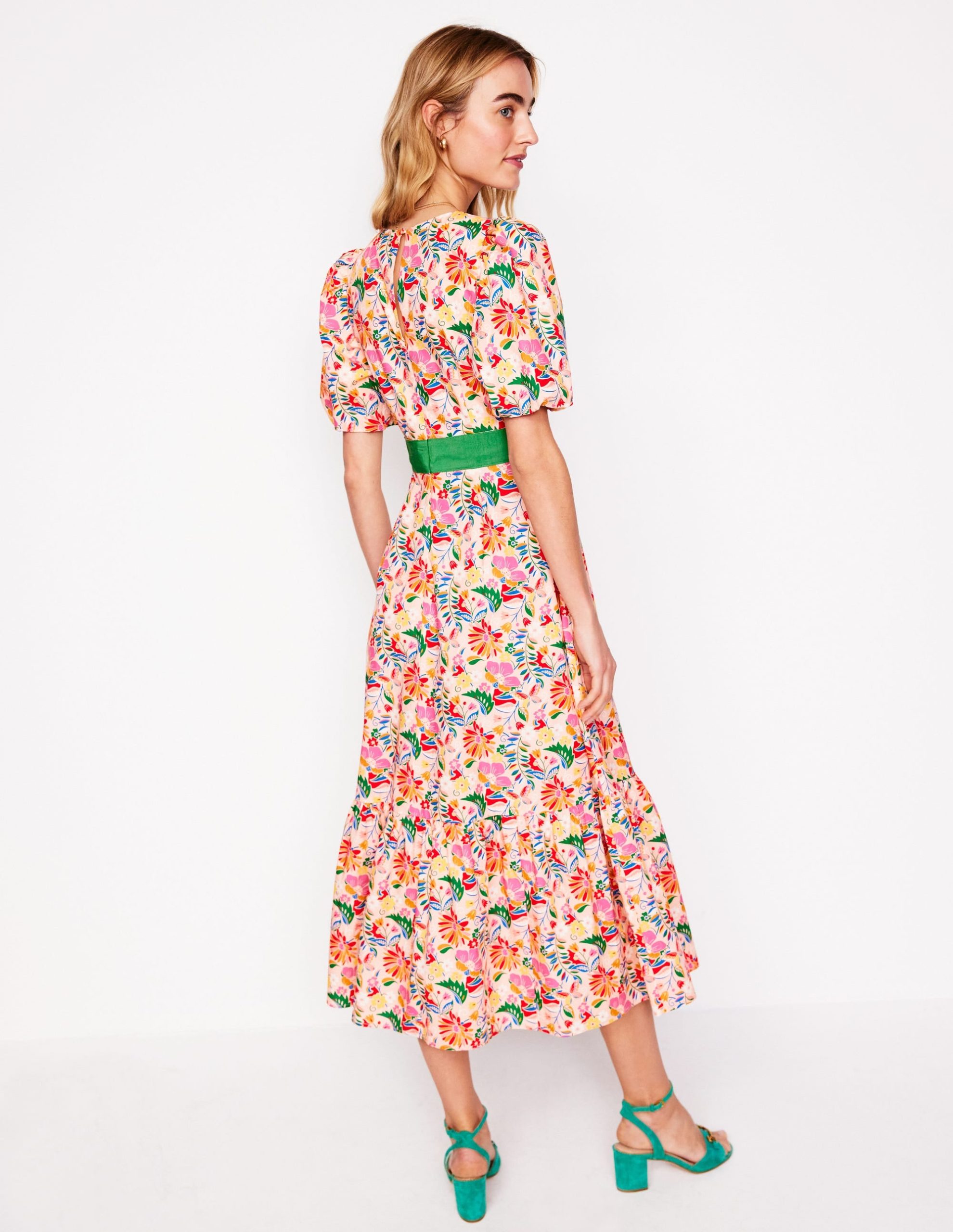 Grosgrain Waist Dress-Multi. Wildflower Trail - Image 3