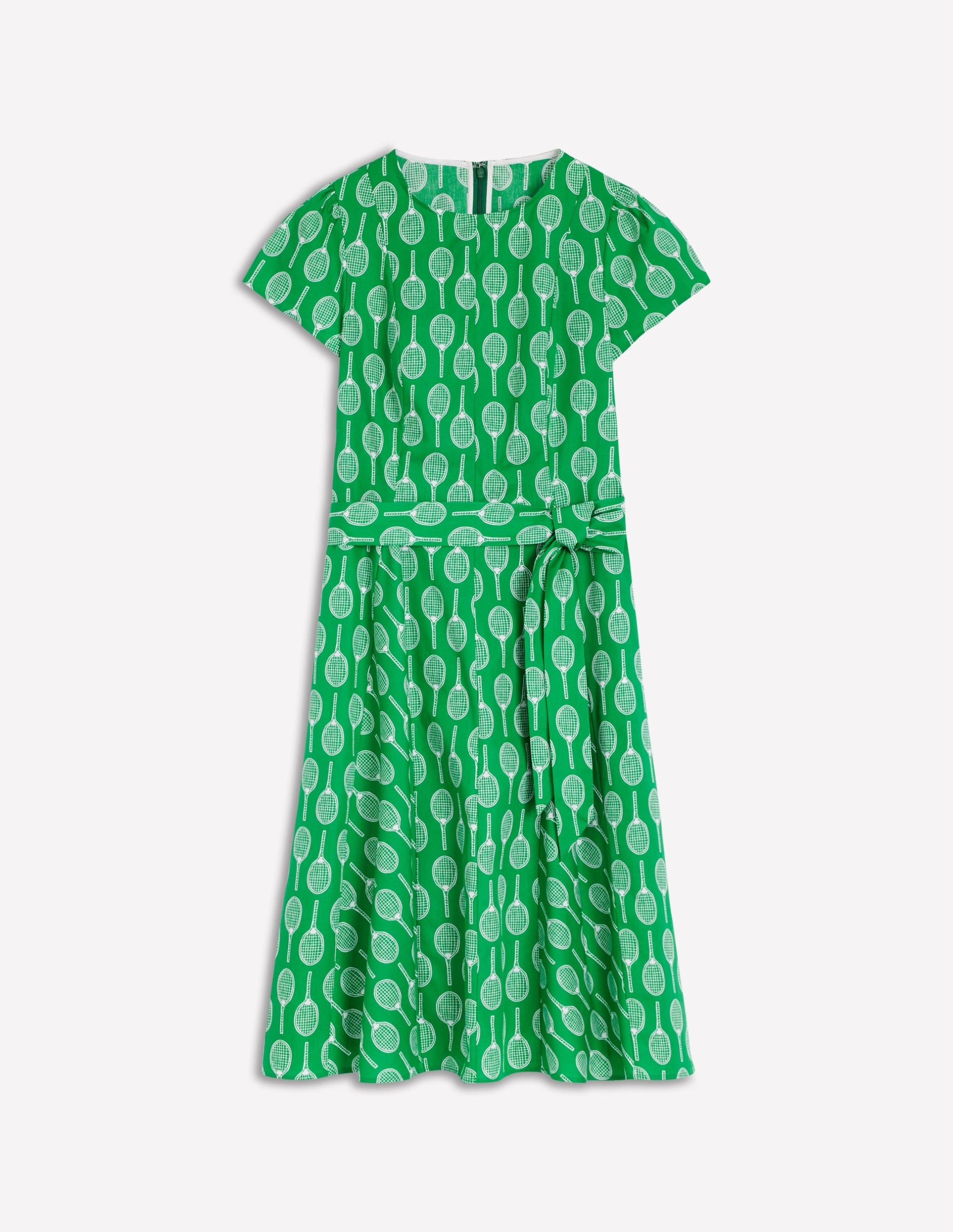 Imo Cotton Godet Short Dress-Rich Emerald. Tennis - Image 5