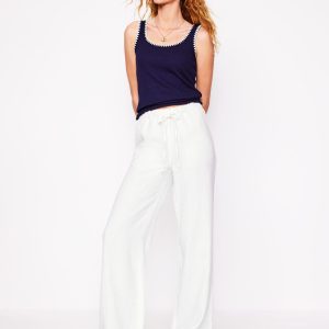 Islington Linen Pants-White