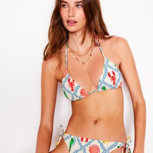 Symi String Bikini Top-Ivory. Tropical Bonanza Vine