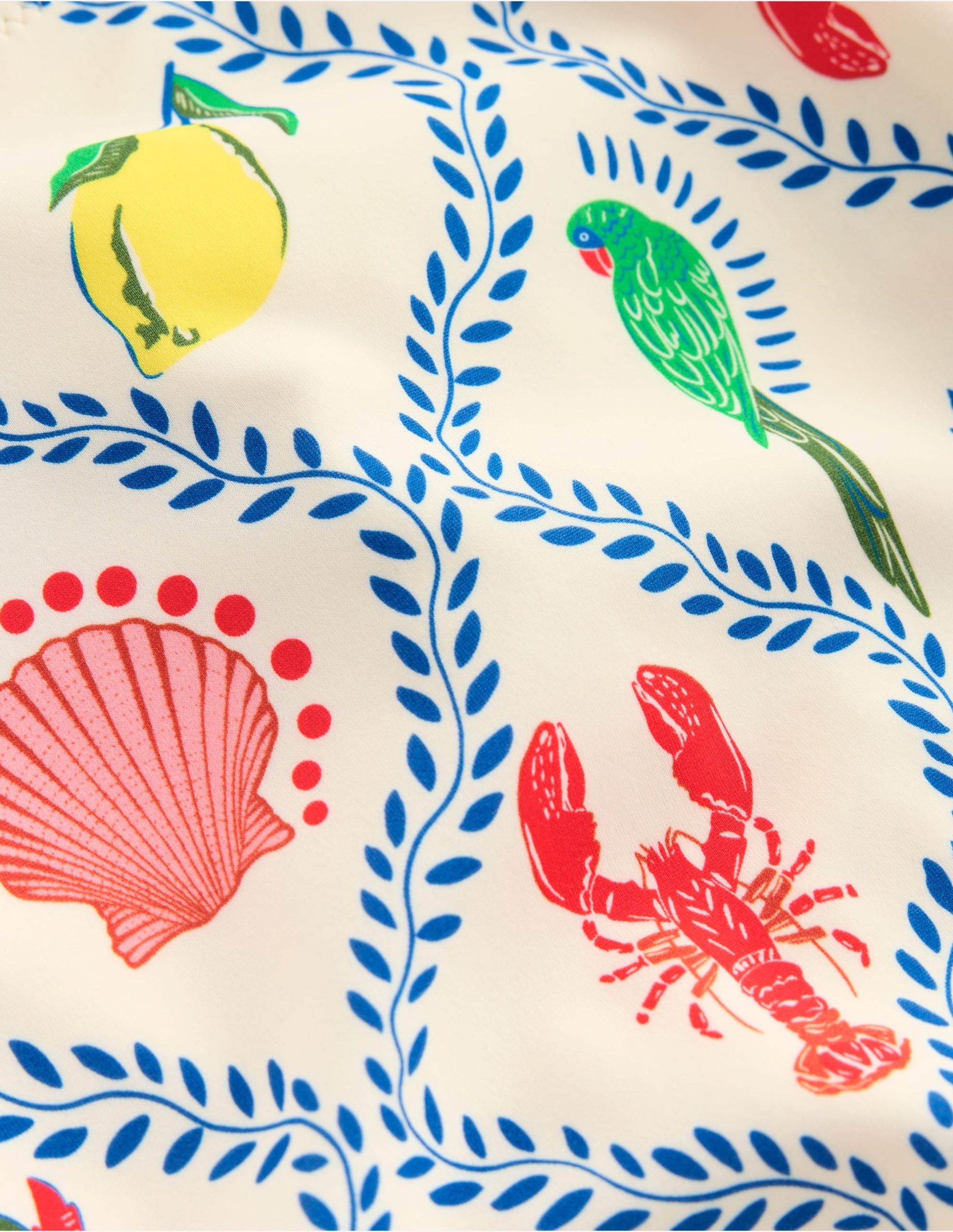 Symi String Swimsuit-Ivory. Tropical Bonanza Vine - Image 6