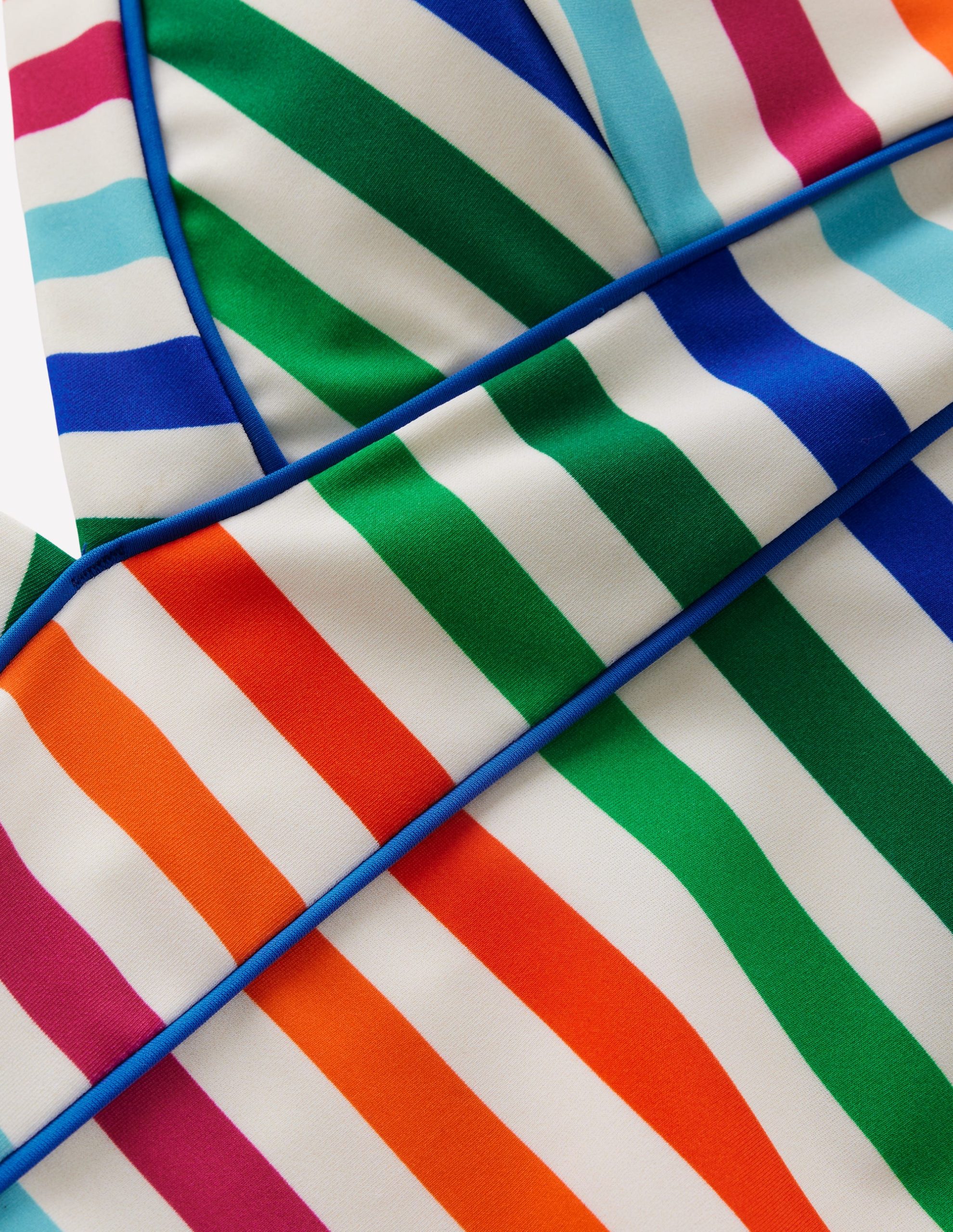 Kasos String V Neck Swimsuit-Multi Stripe - Image 6