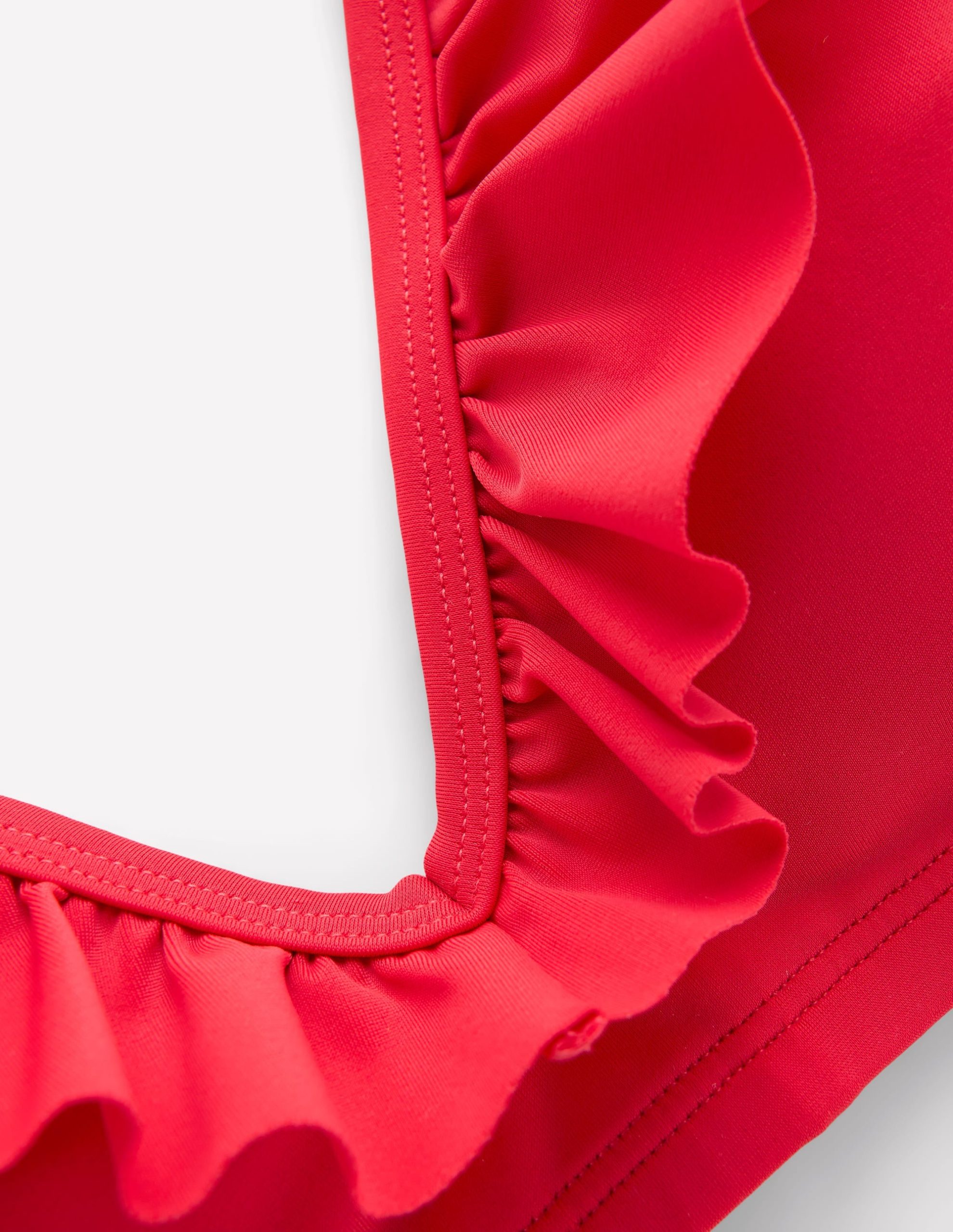 Evia Ruffle Bikini Top-Tulip Red - Image 7