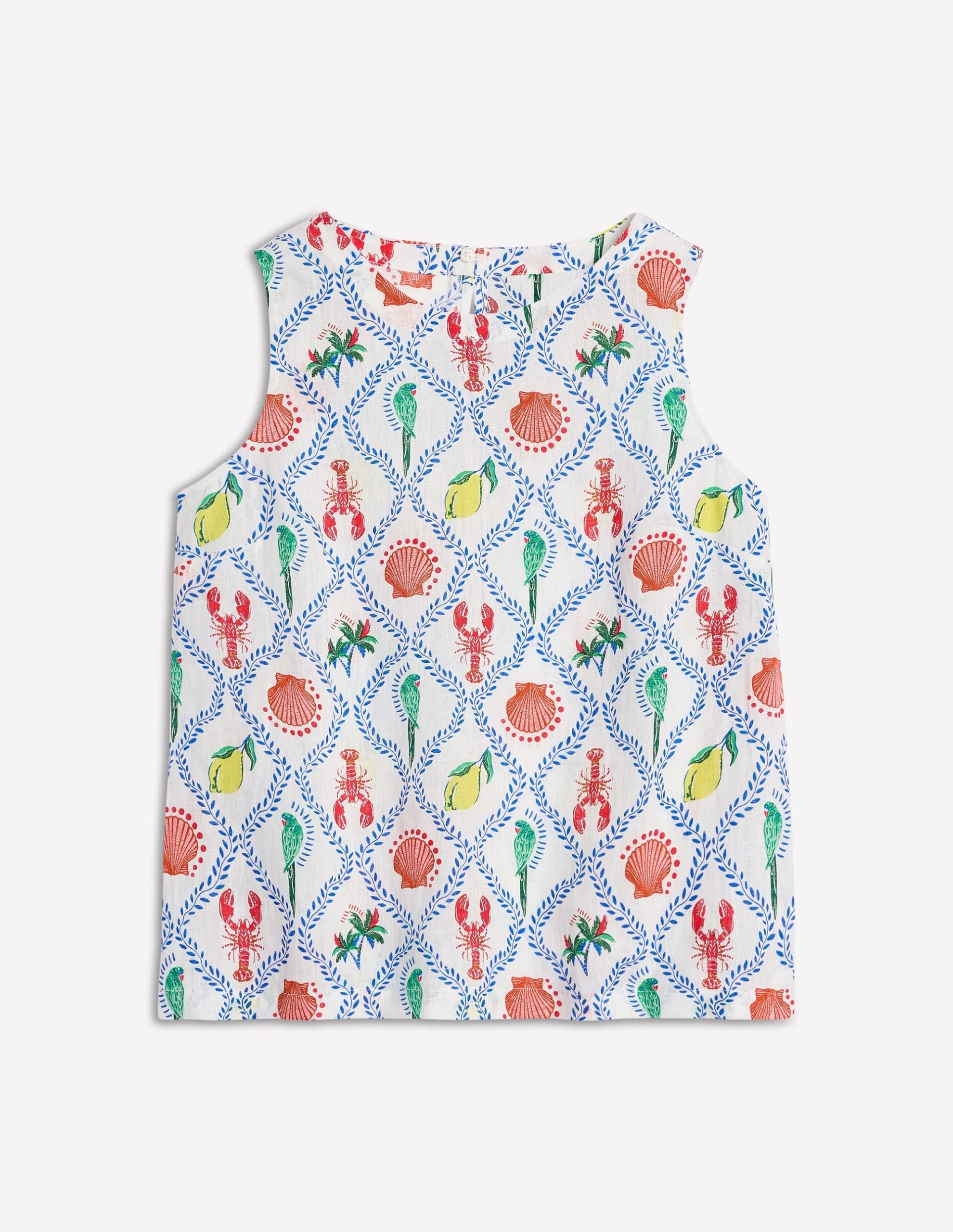 Linen Shell Top-Ivory. Tropical Bonanza - Image 5