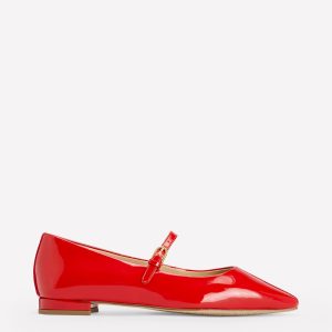 Penelope Mary Jane Flat-Post Box Red Patent