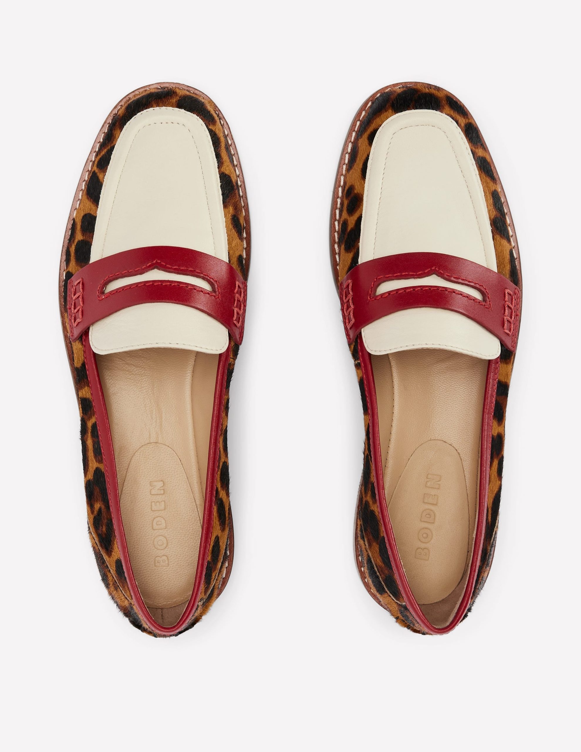 Nya Penny Loafers-Leopard Colourblock - Image 5