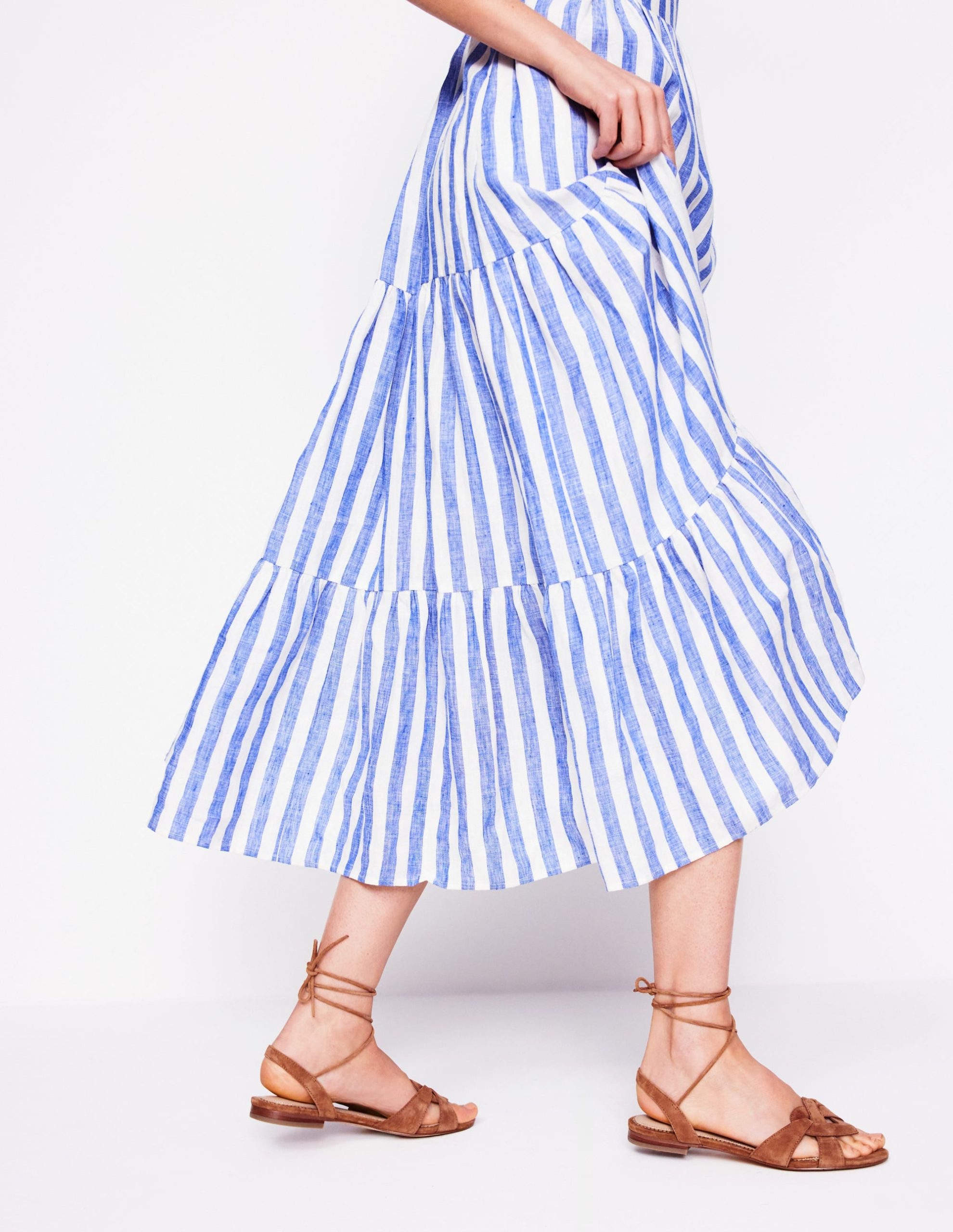 Heart Detail Flat Sandals-Tan - Image 2