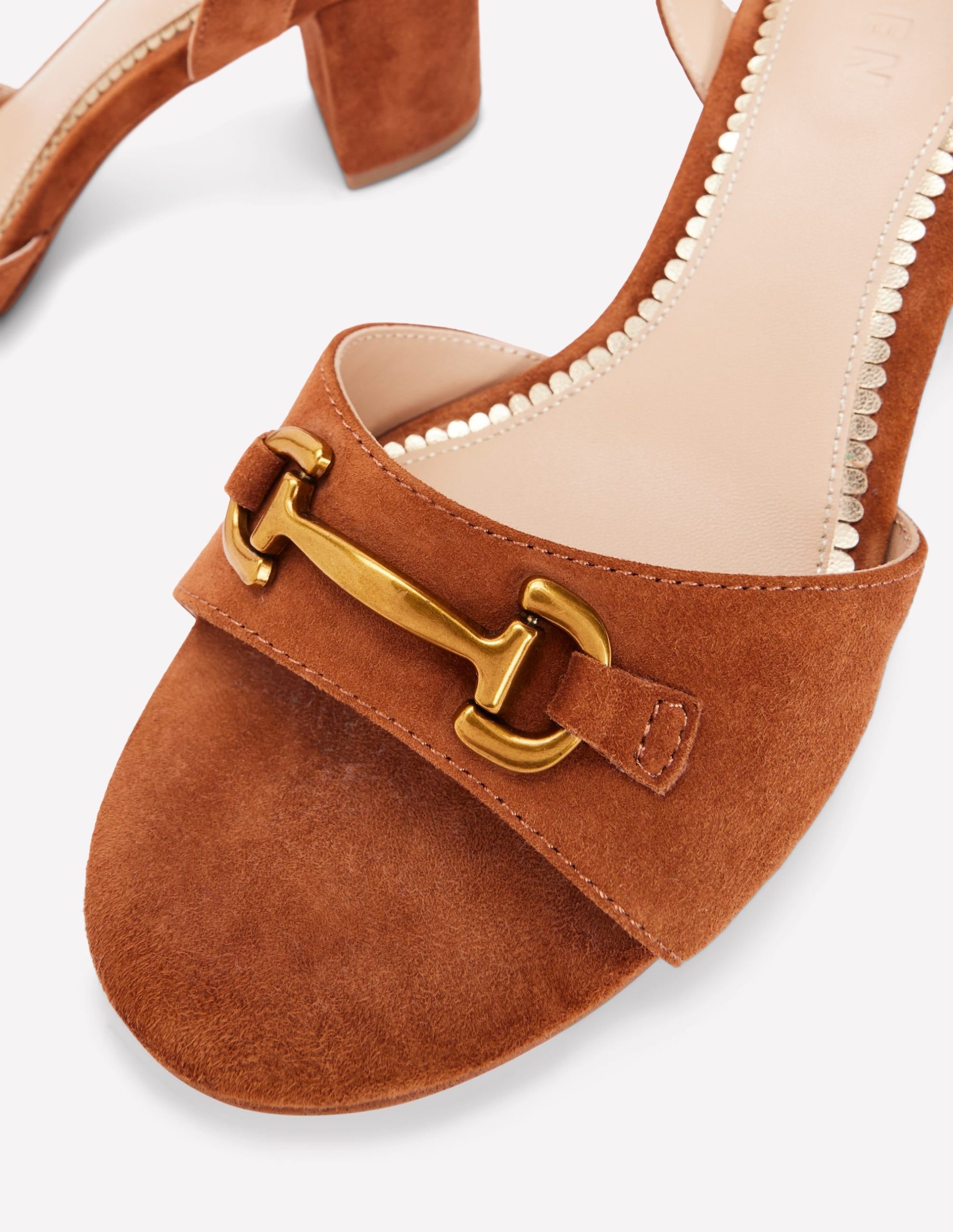 Iris Snaffle Block Heel Sandal-Tan - Image 4