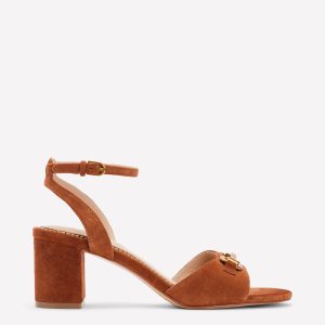 Iris Snaffle Block Heel Sandal-Tan