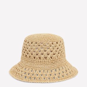 Crochet Bucket Hat-Natural