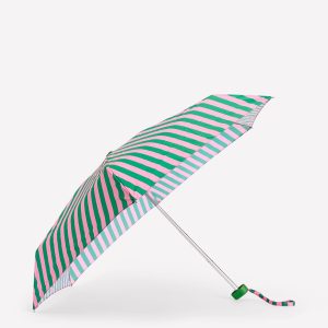 Small Umbrella-Green/Pink Stripe